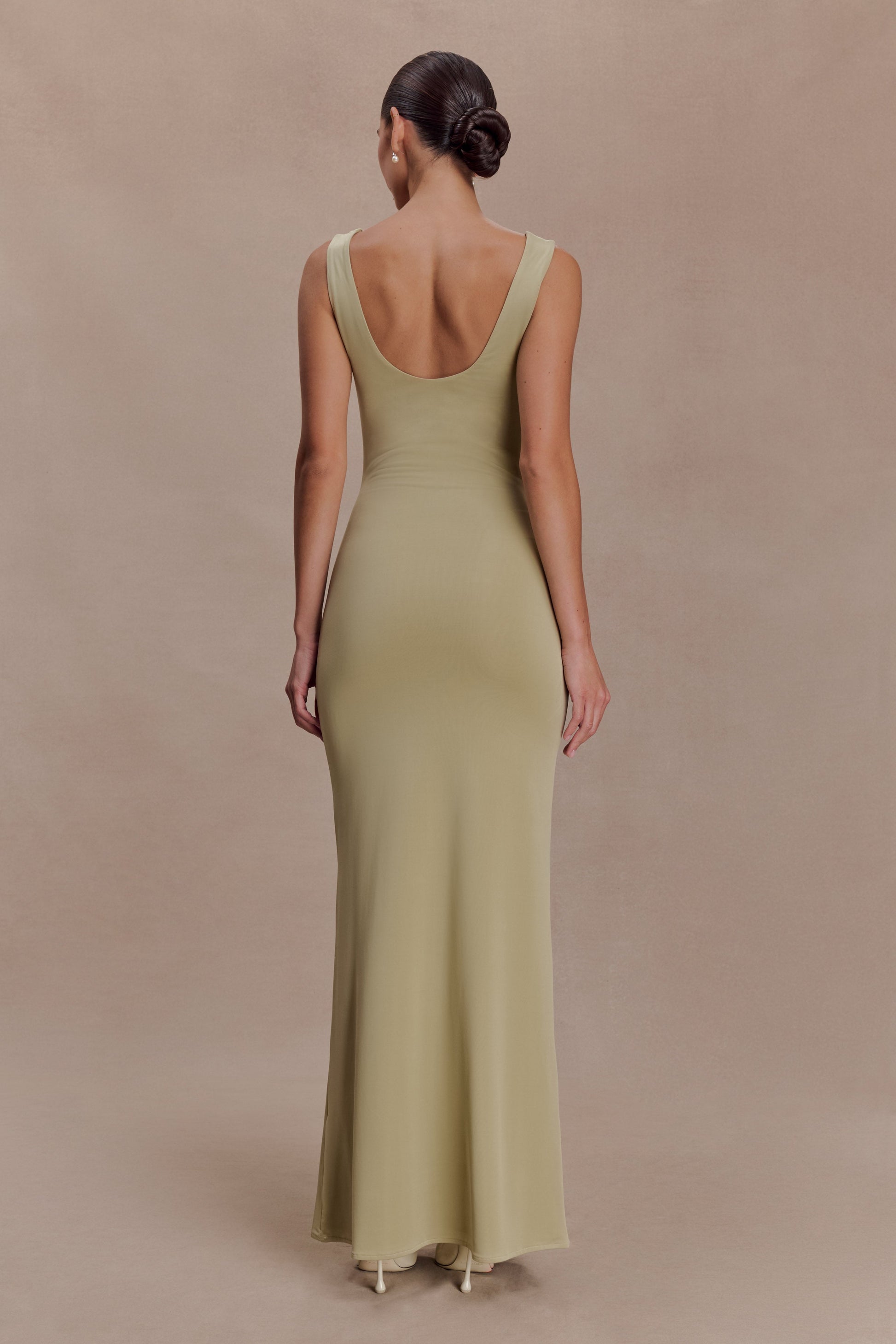 Marta Slinky Cowl Maxi Dress - Sage #2