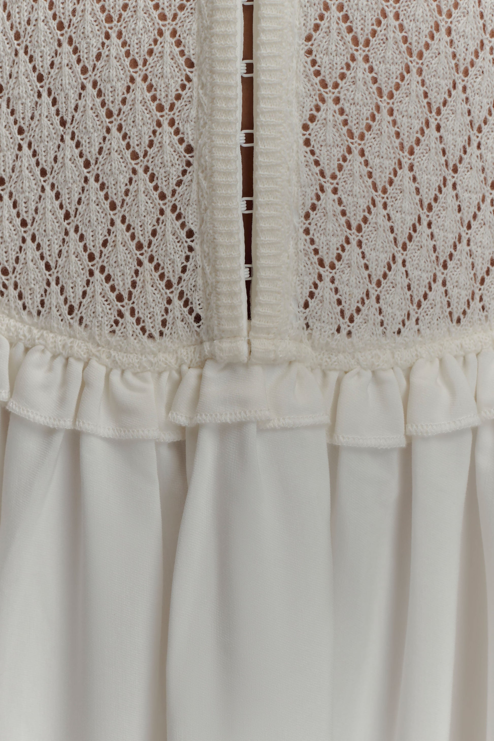 Tahlia Pointelle Knit Midi Dress - White | MESHKI US Tahlia Pointelle Knit Midi Dress - White | MESHKI US