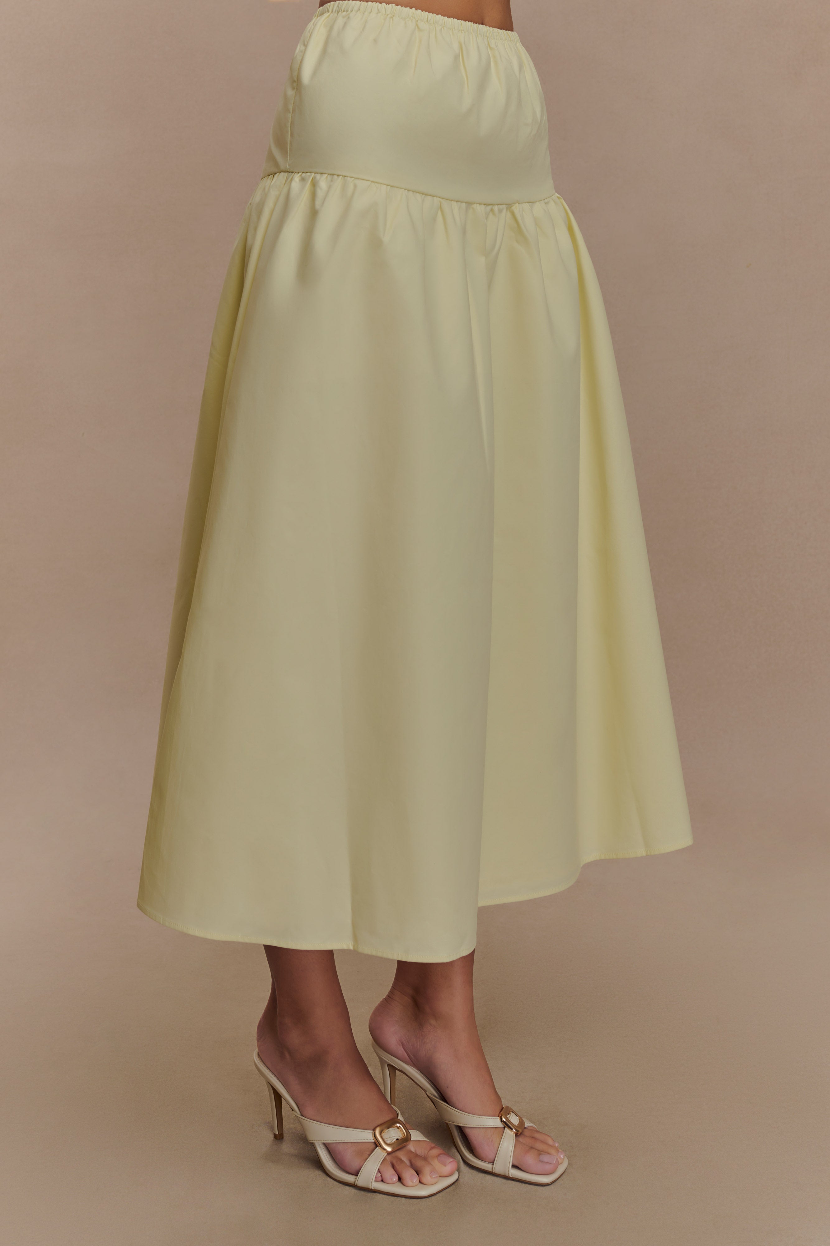 Amirah Midi Skirt - Lemon | MESHKI US