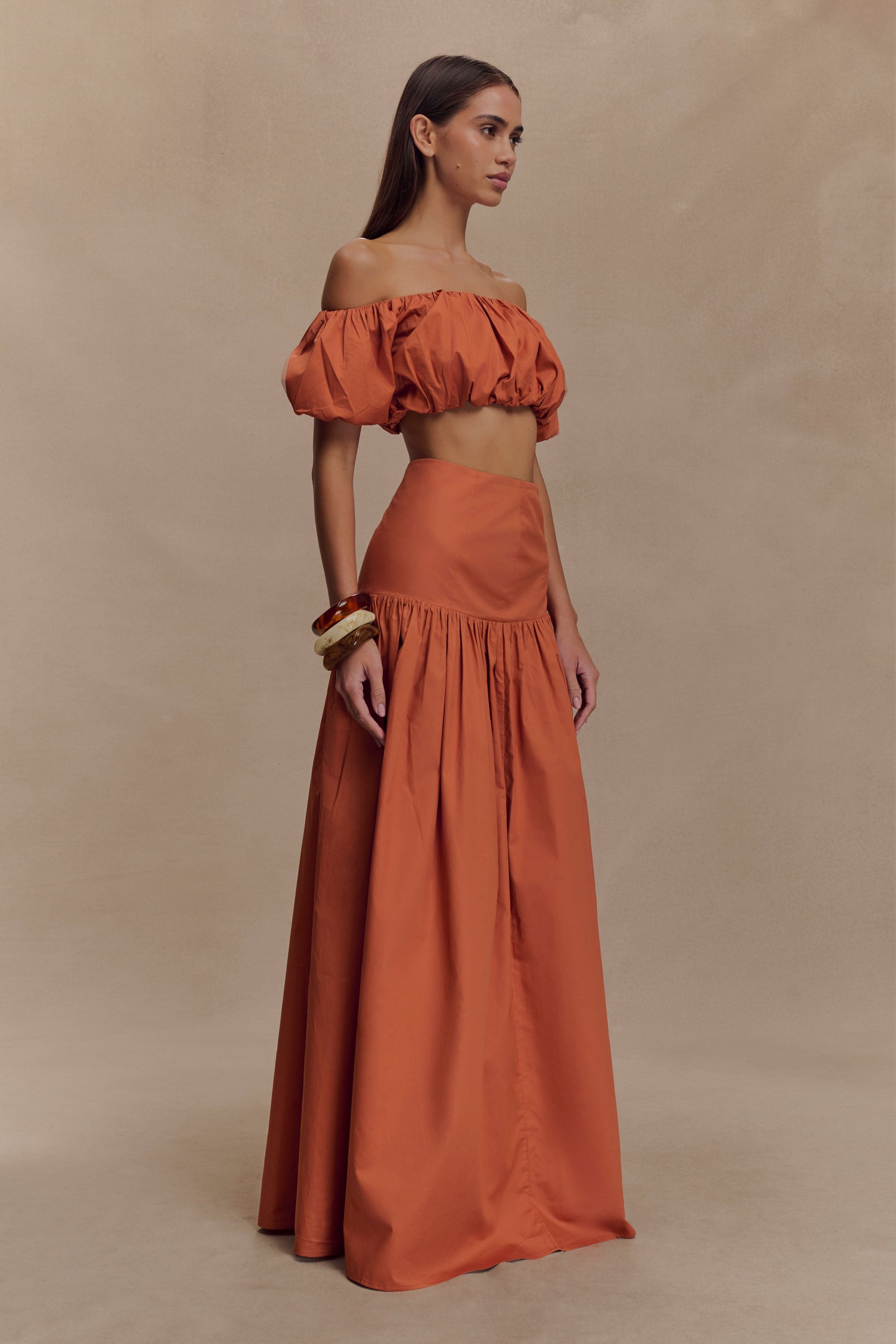 Autumn Maxi Skirt / Burnt Orange | MESHKI | S Autumn Maxi Skirt / Burnt Orange | MESHKI | S