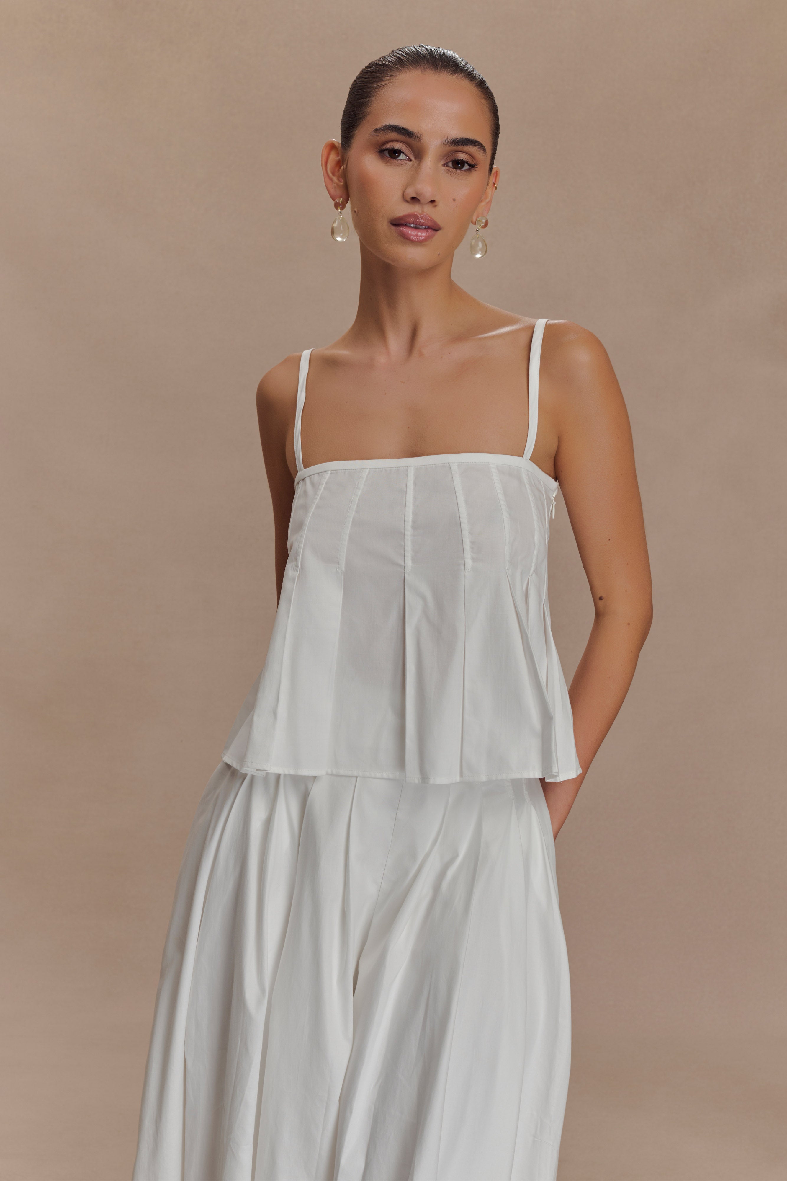 Mae Cotton Top - White | MESHKI US