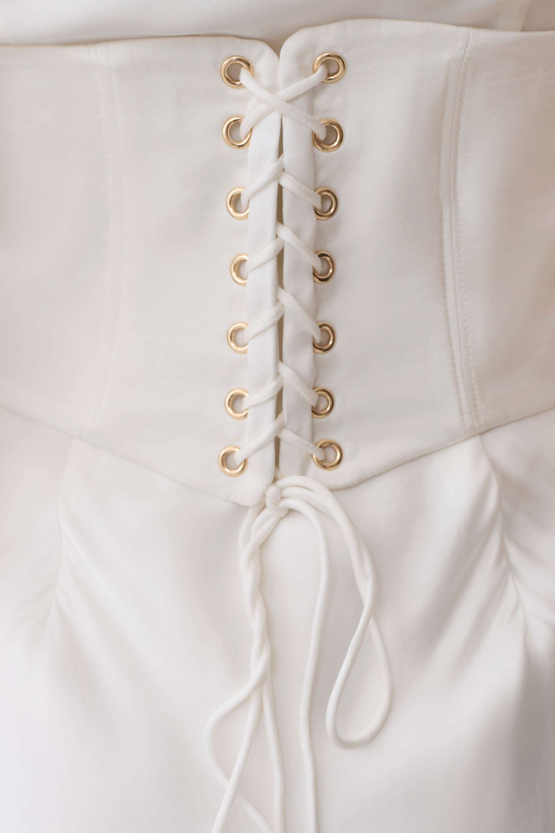 Seraphine Corset Satin Maxi Dress - Ivory