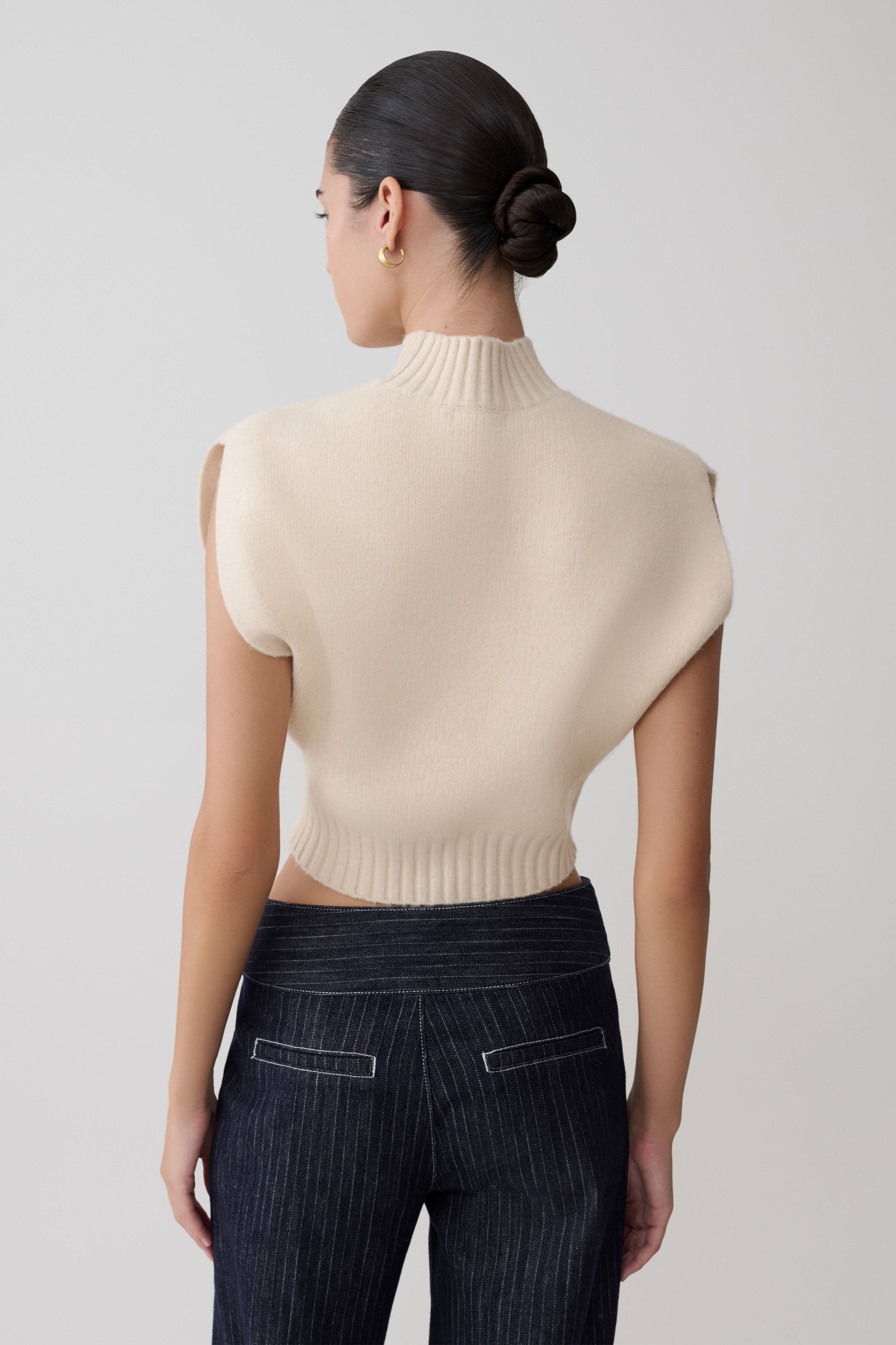Niko Knit Oversized Top - Ivory #2