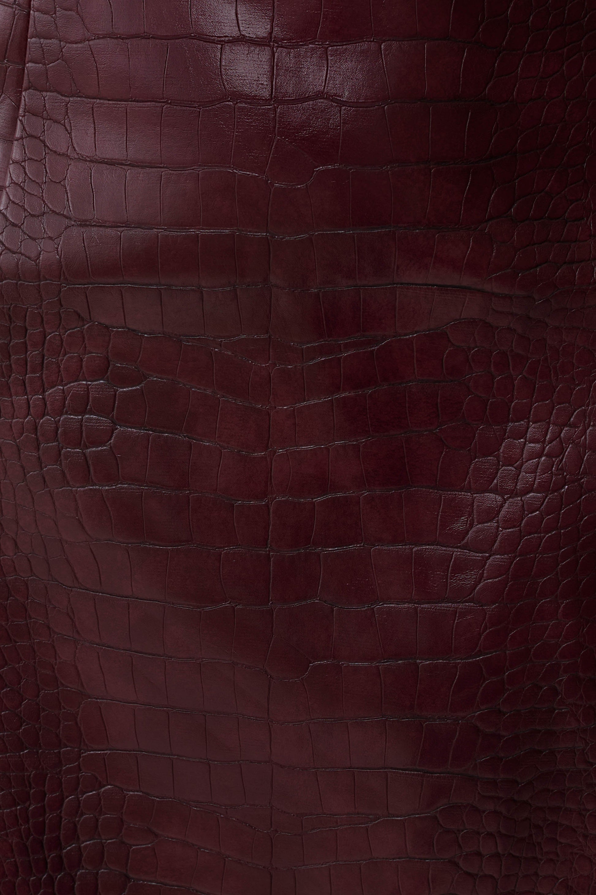 Anouk Faux Leather Strapless Mini Dress - Merlot #4