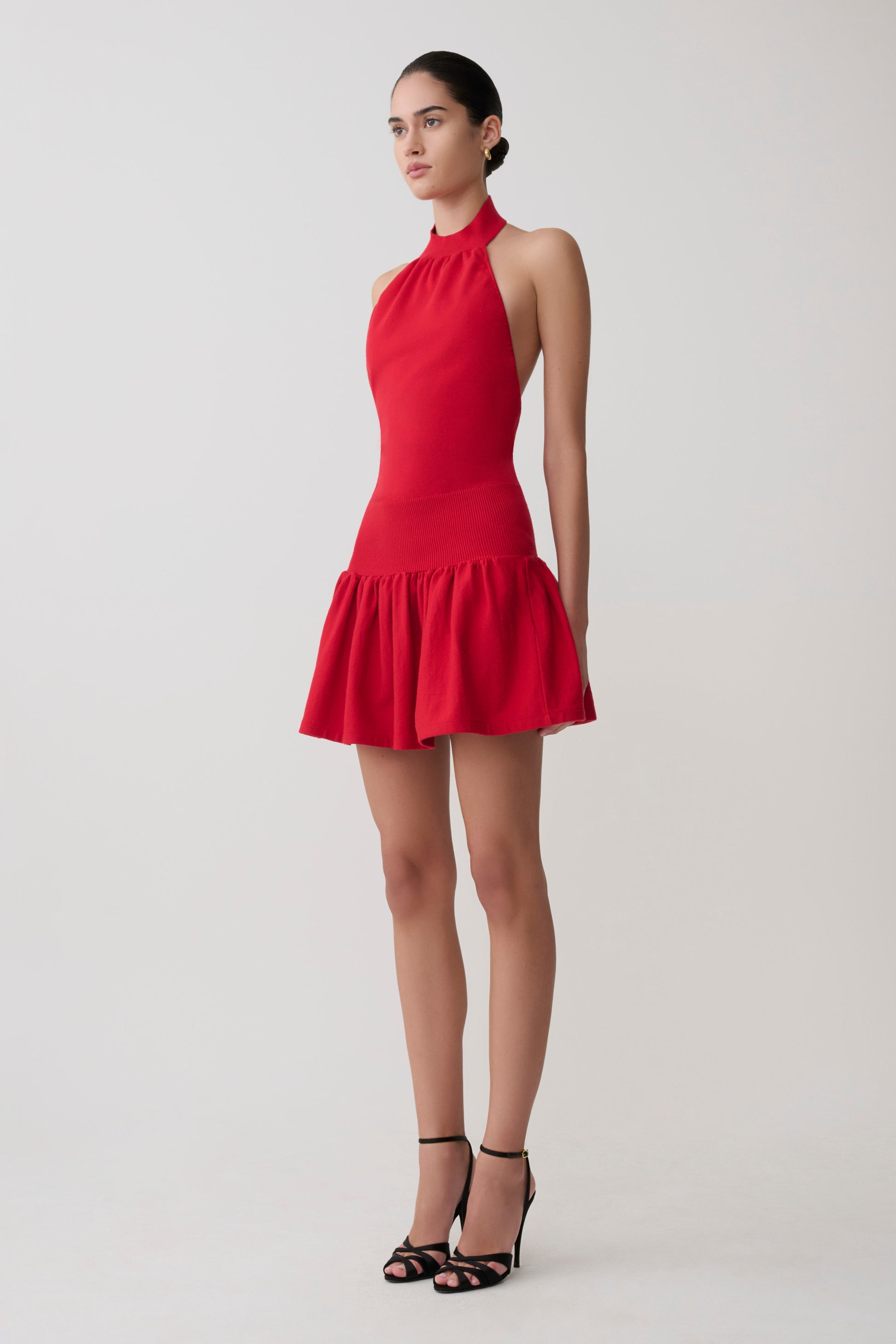 Rory Halter Mini Knit Dress / Red | MESHKI | L Rory Halter Mini Knit Dress / Red | MESHKI | L