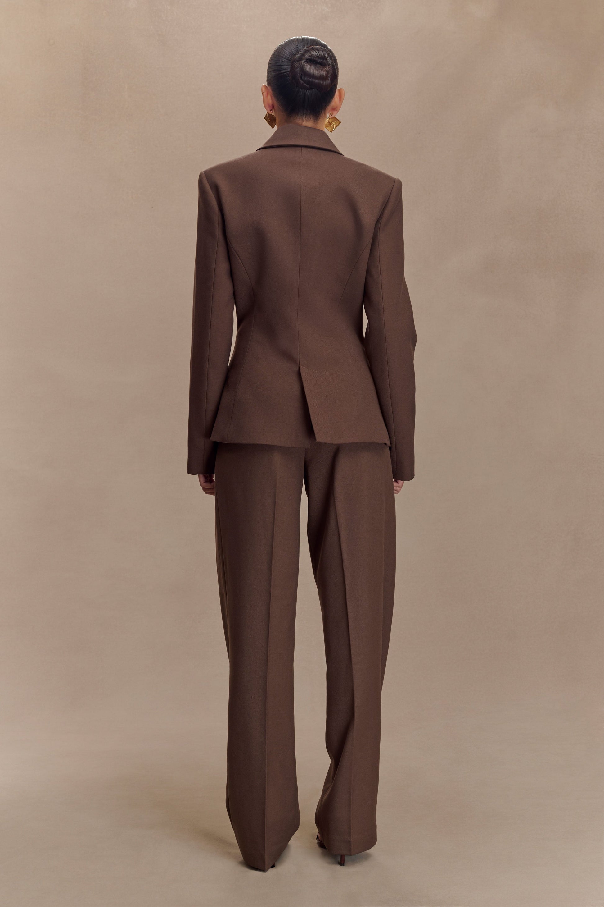 Penelope Pleated High Waisted Pants - Chocolate | MESHKI US Penelope Pleated High Waisted Pants - Chocolate | MESHKI US
