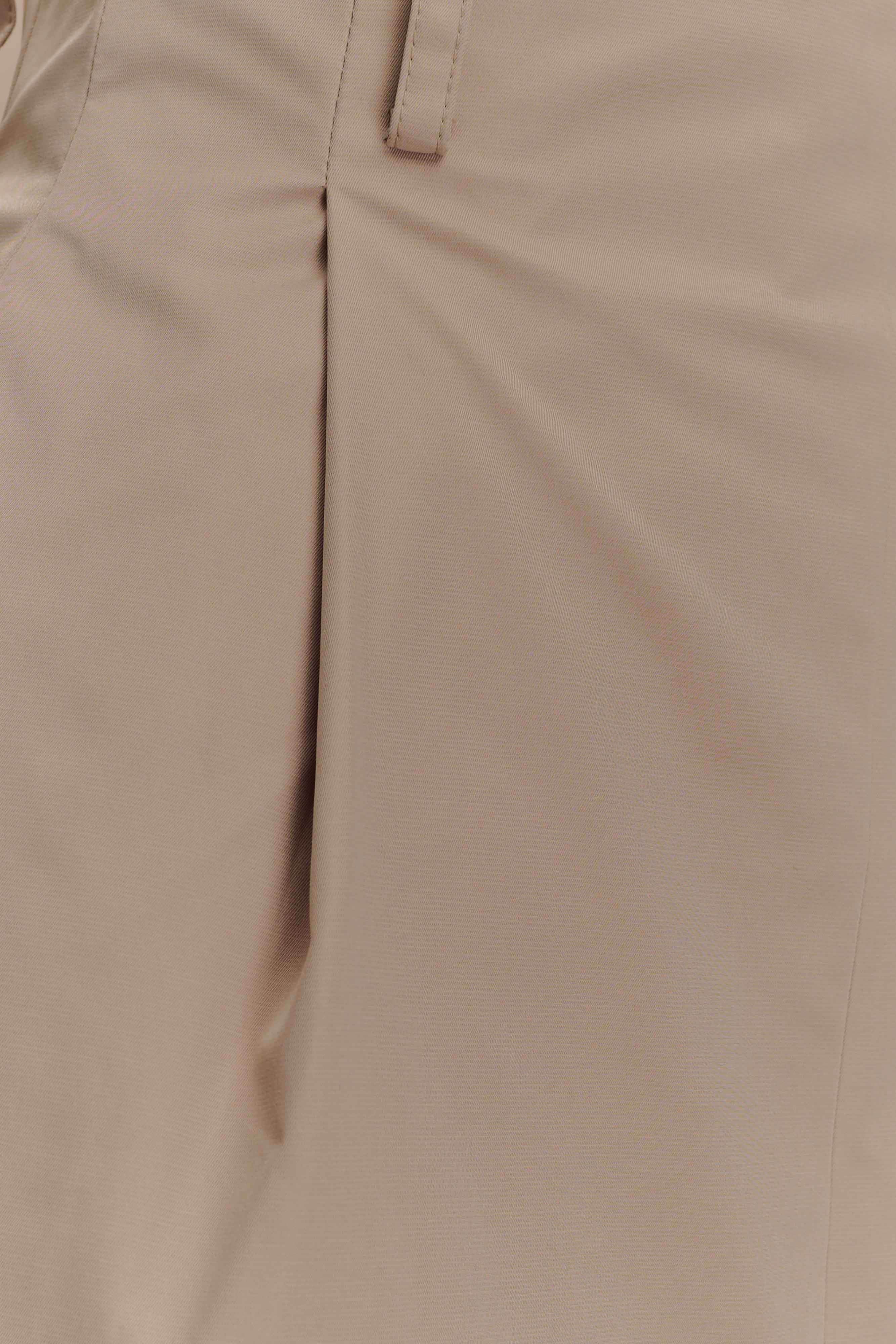 Vera Twill Split Front Midi Skirt - Camel | MESHKI US