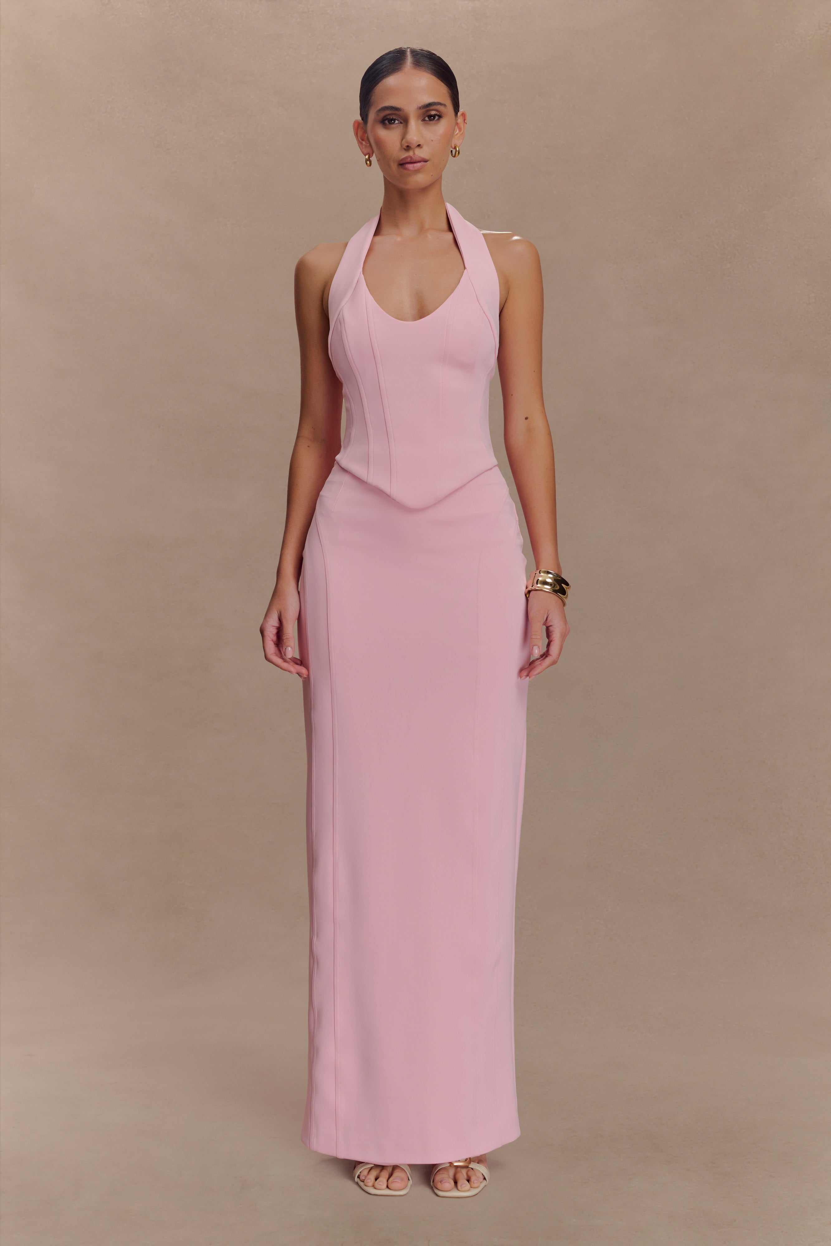 Alma High Waist Maxi Skirt - Candy Pink | MESHKI US