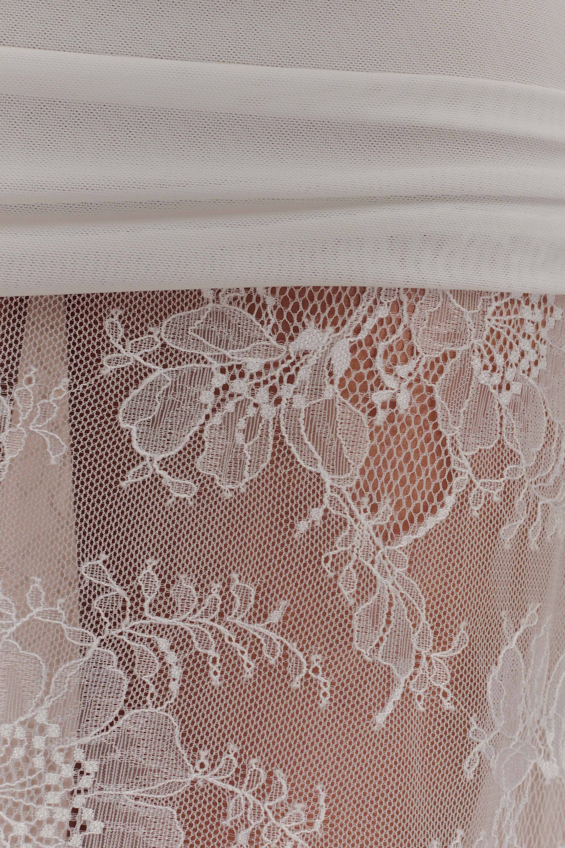 Guinevere Lace And Mesh Maxi Skirt - Ivory #9