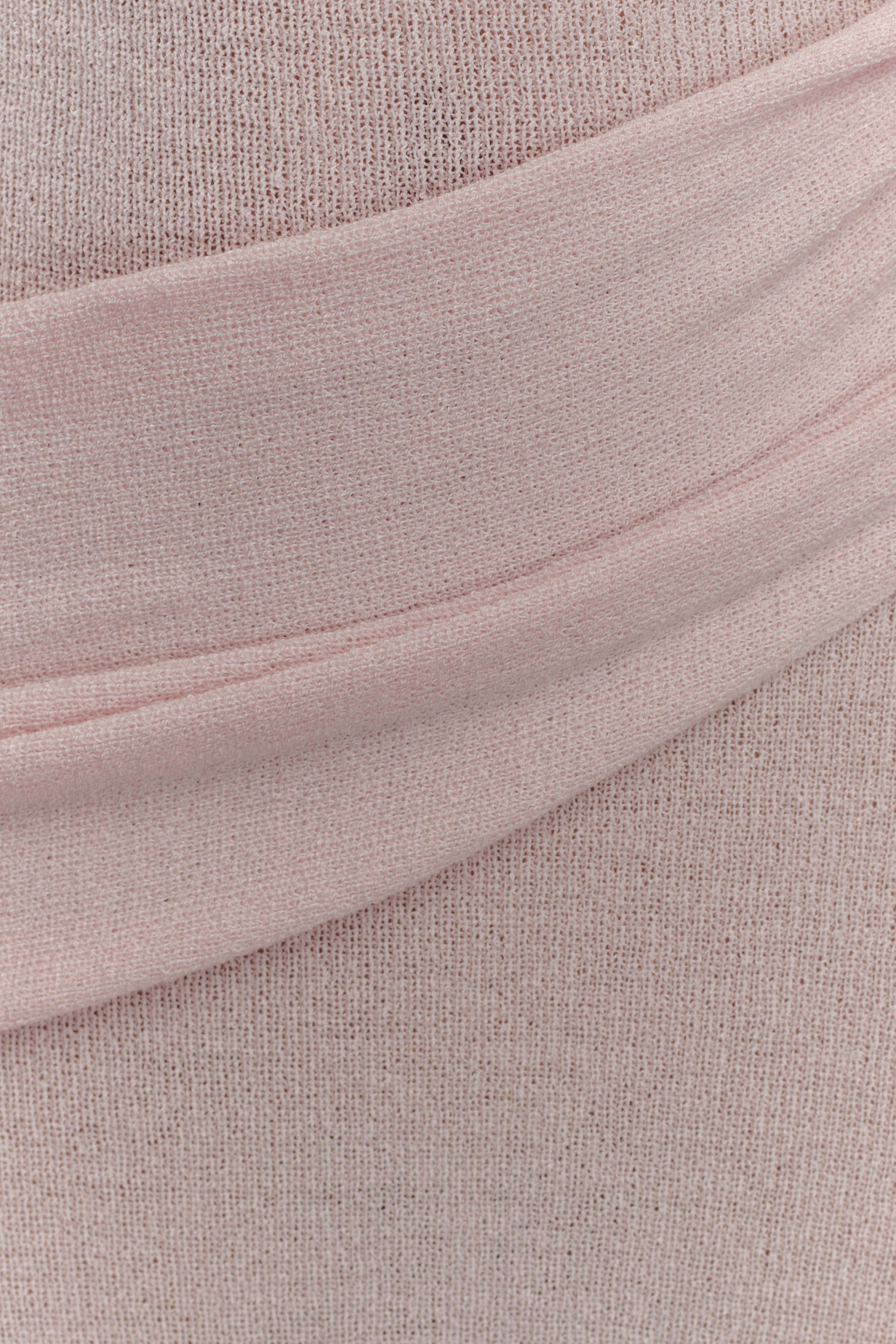 Alexius One Shoulder Knit Maxi Dress - Dusty Pink #6