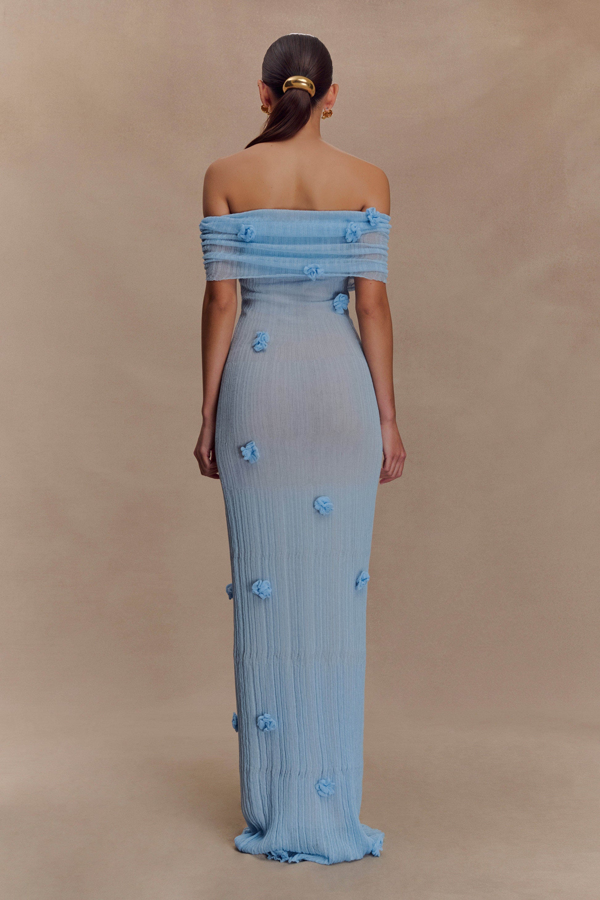 Brynn Orchid Knit Maxi Dress / Baby Blue | MESHKI
