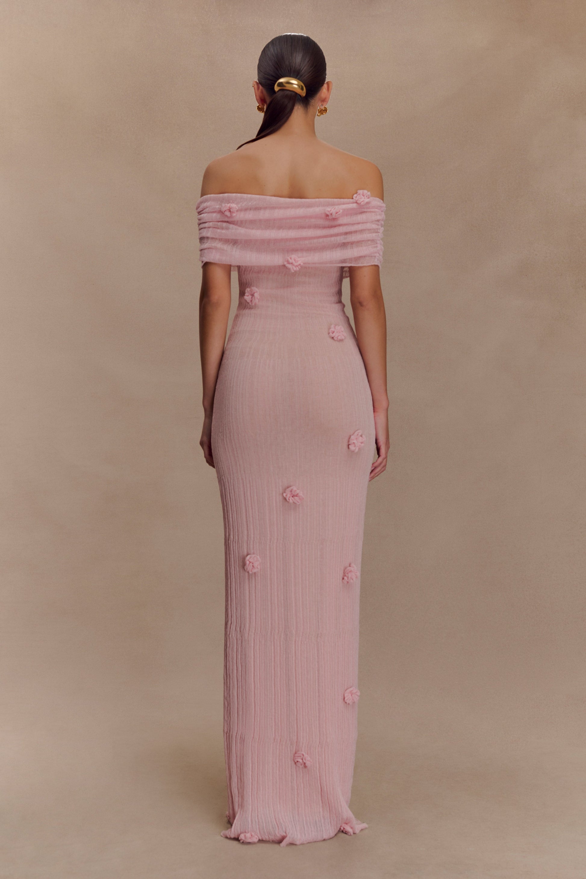Brynn Orchid Knit Maxi Dress / Pastel Pink | MESHKI | XXS Brynn Orchid Knit Maxi Dress / Pastel Pink | MESHKI | XXS