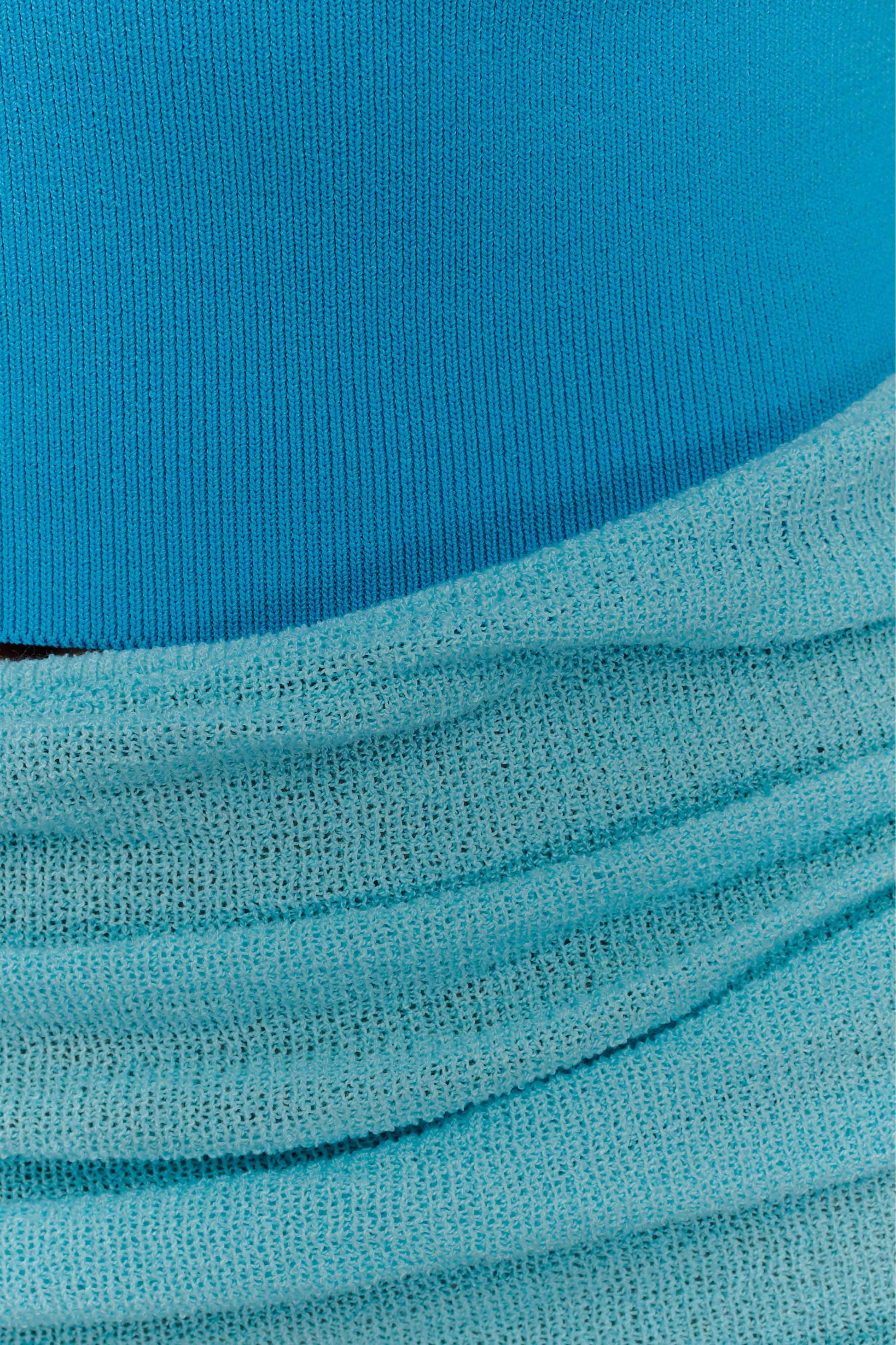 Jasiel Strapless Knit Maxi Dress - Cyan Blue | MESHKI US Jasiel Strapless Knit Maxi Dress - Cyan Blue | MESHKI US