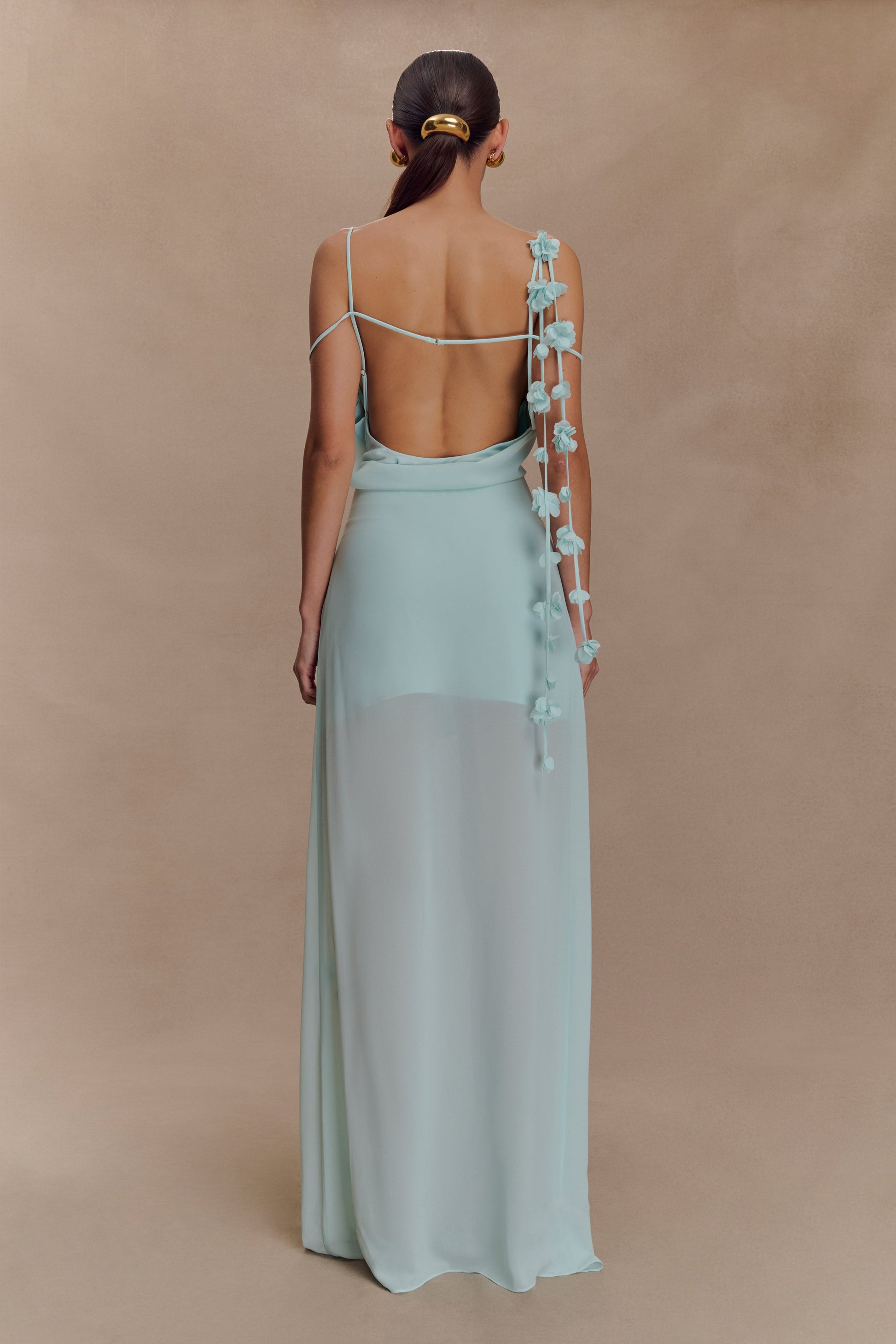 Rosalie Floral Chiffon Maxi Dress - Lagoon | MESHKI US Rosalie Floral Chiffon Maxi Dress - Lagoon | MESHKI US