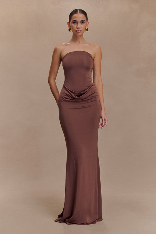 meshki graduation dress Monay Tulip Maxi / Lemon | this dress is a statement piece that will leave a lasting impression. Graduation Dresses for Ceremony or