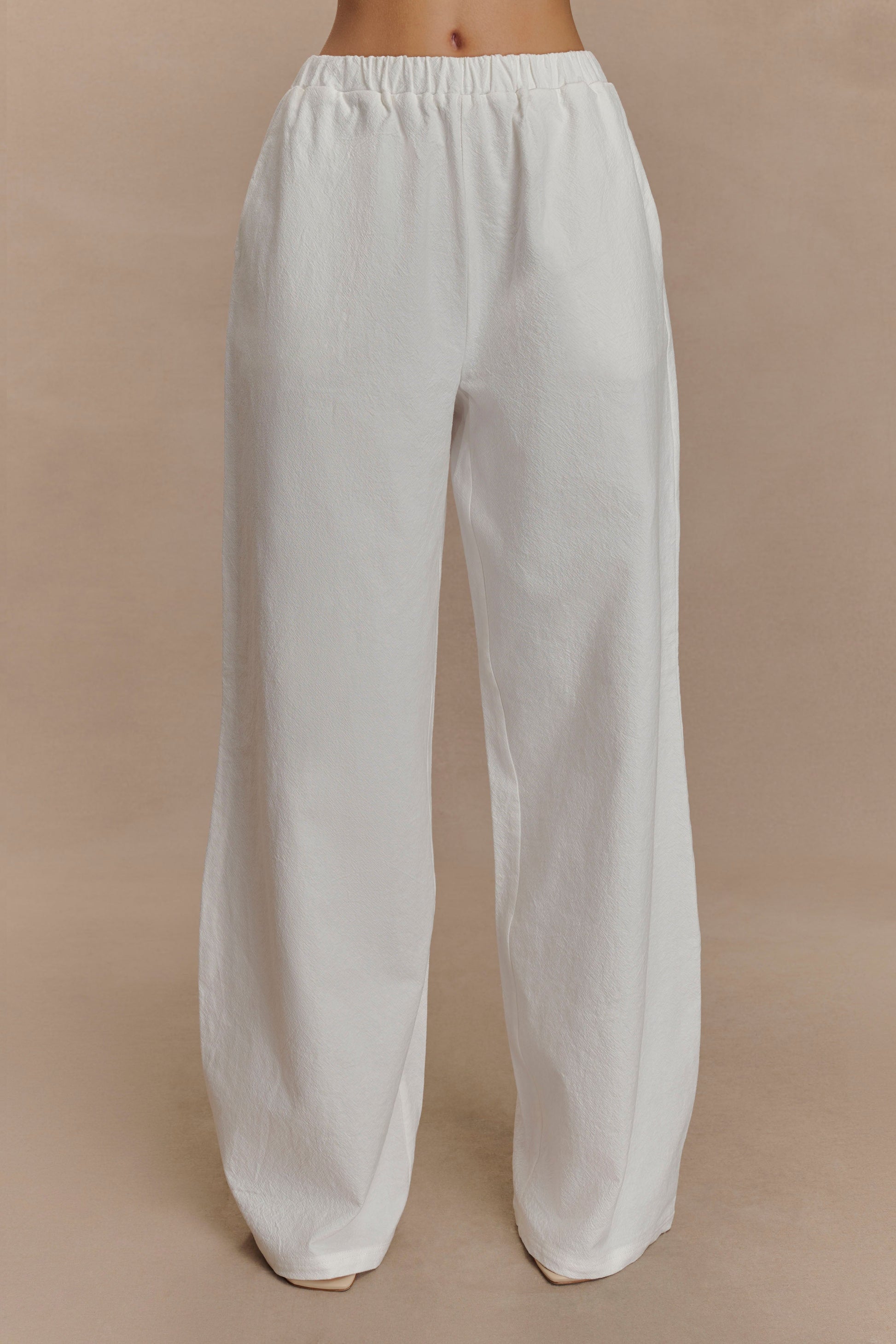white wide leg dress pants Janayia Cotton Wide Leg Pants / White | MESHKI