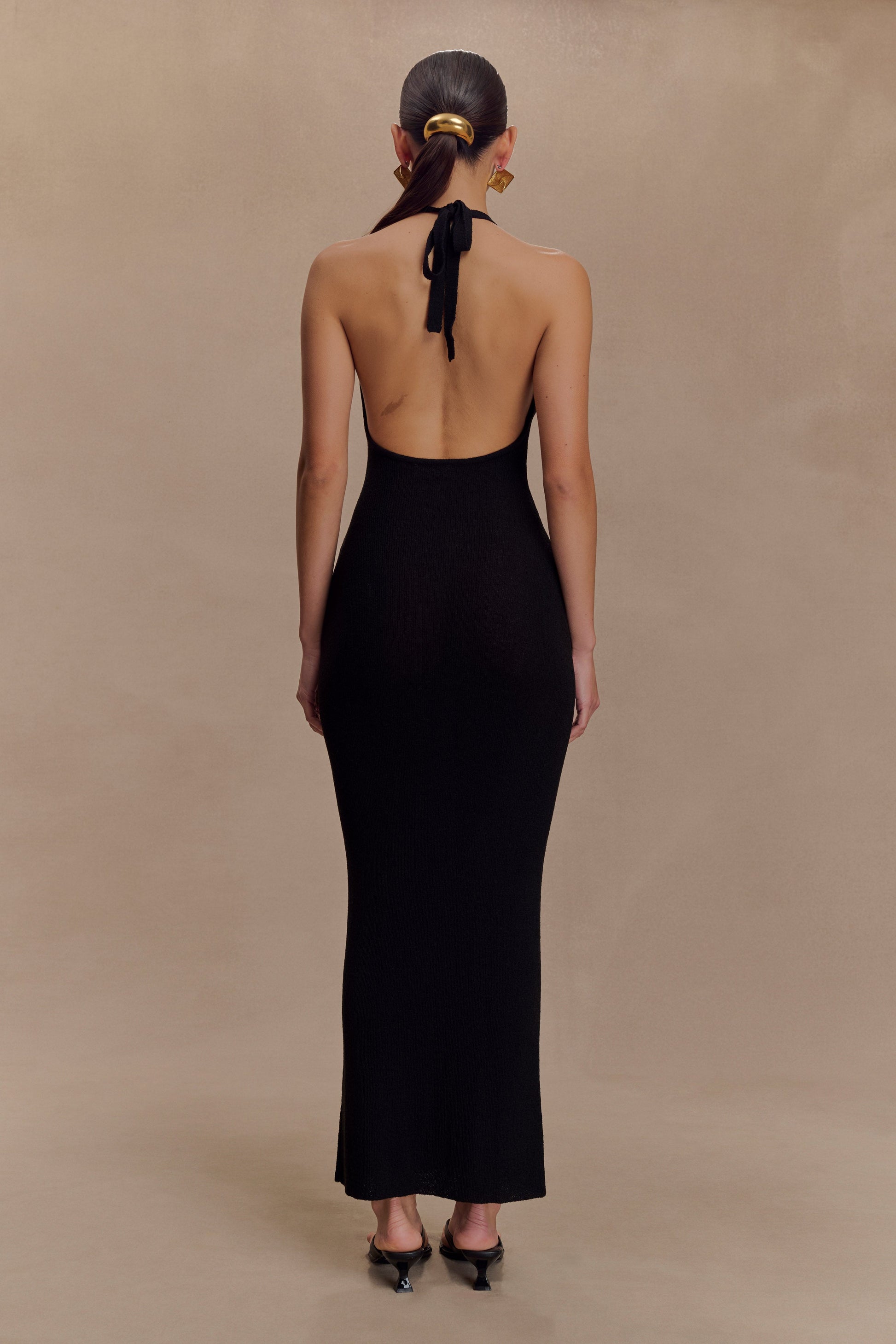 Ayella Cowl Knit Maxi Dress / Black | MESHKI | XXL Ayella Cowl Knit Maxi Dress / Black | MESHKI | XXL
