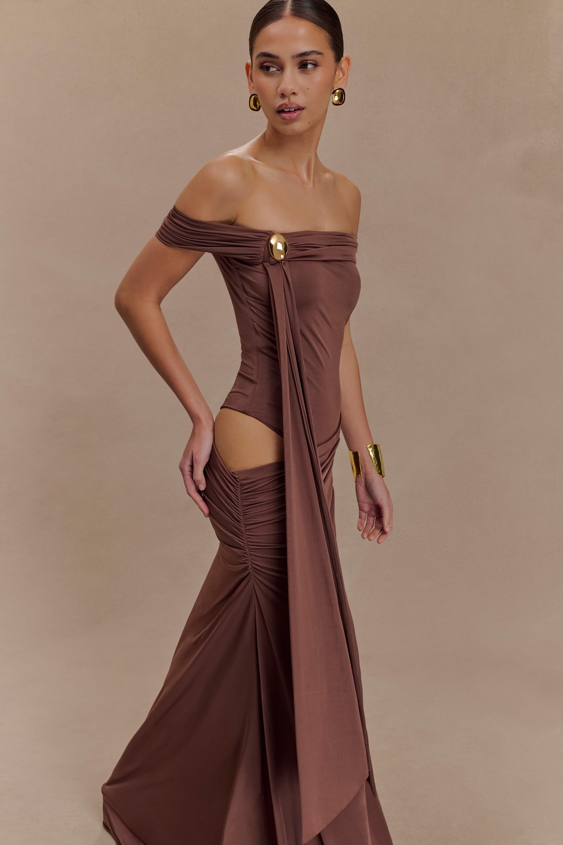 brown slinky maxi dress ASOS Design - Slinky Maxi Dress - Women - Polyester - S