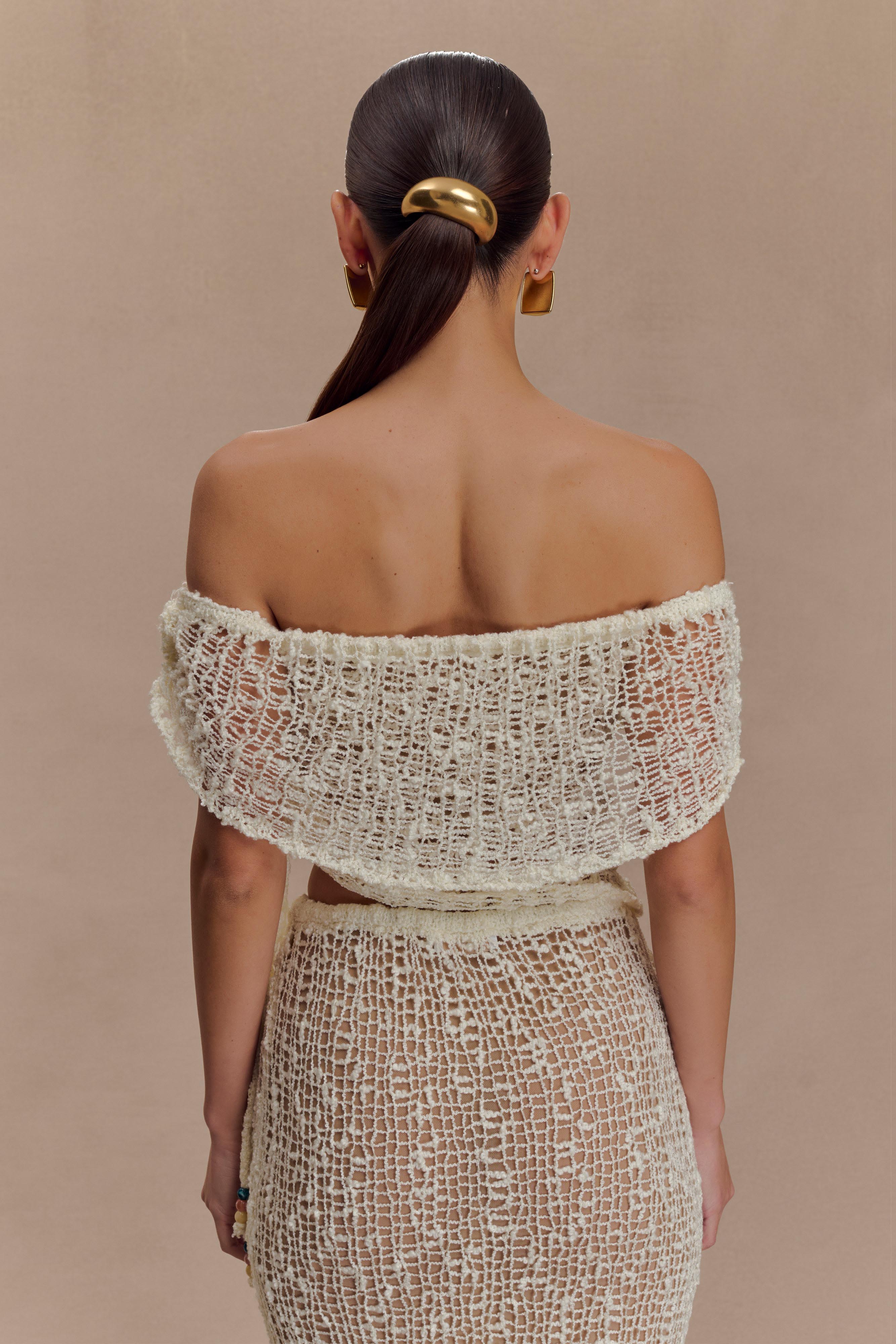 トップス andmary Sonique knit tops ivory ANDMARY】Sonique knit tops