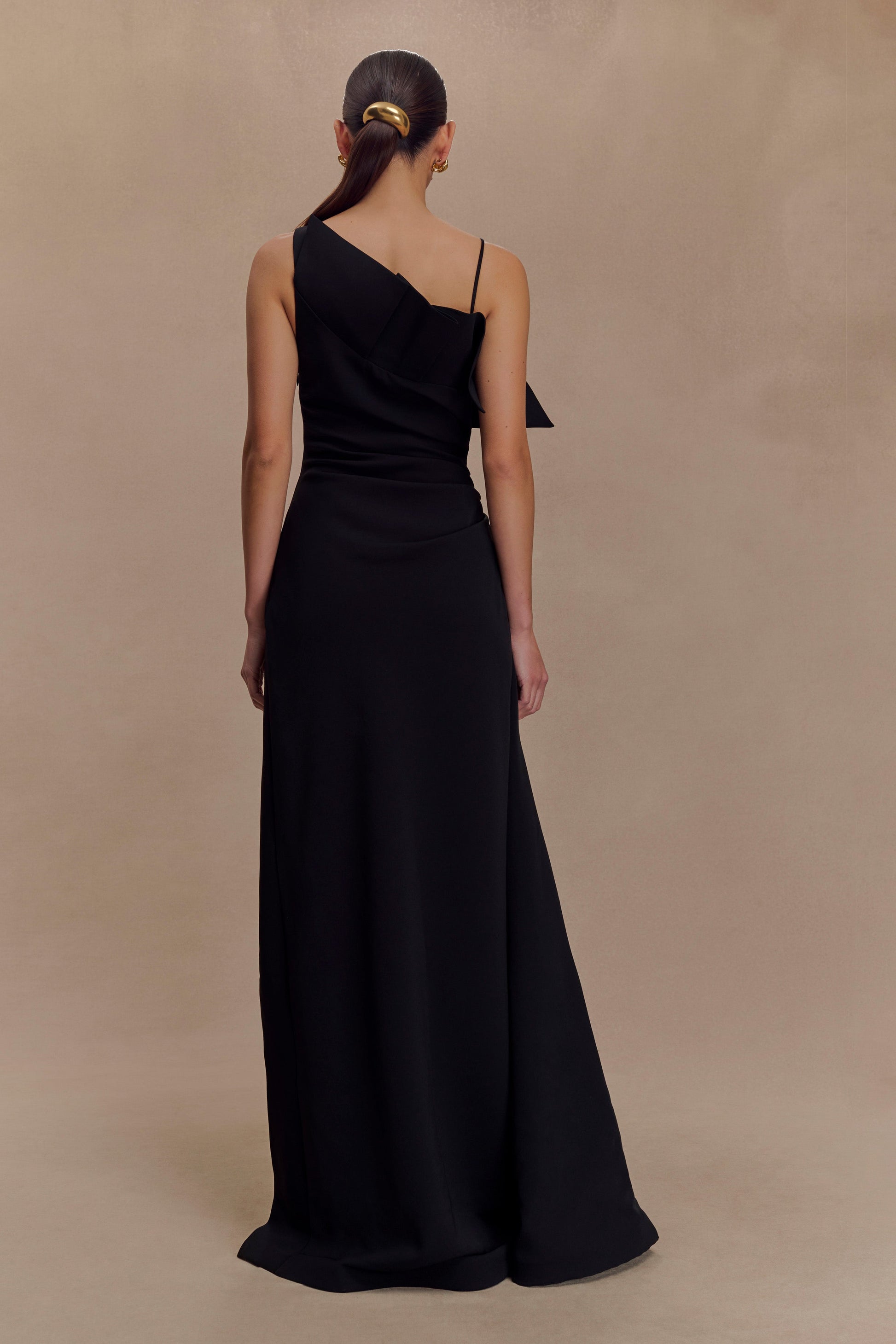Adalyn One Shoulder Crepe Maxi Dress / Black | MESHKI | L Adalyn One Shoulder Crepe Maxi Dress / Black | MESHKI | L