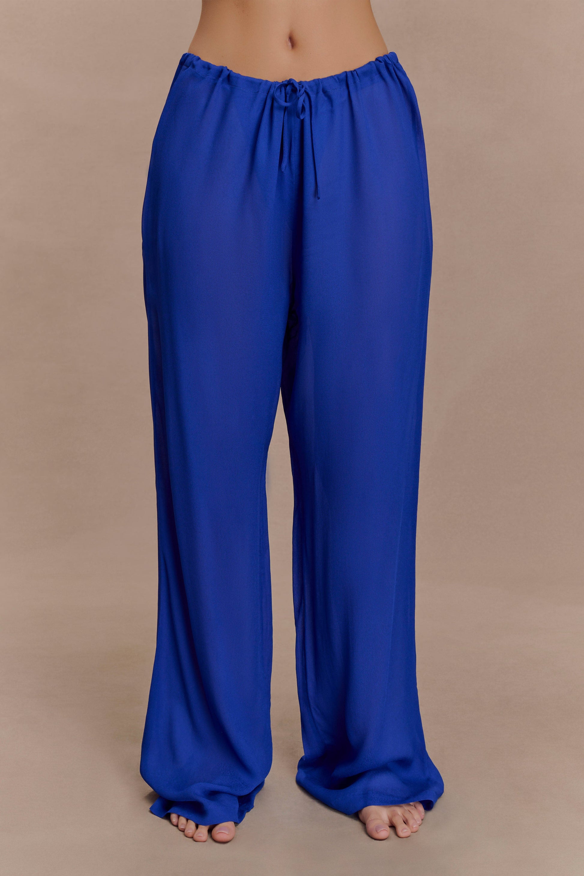 Tonya Sheer Straight Leg Pant - Cobalt Blue | MESHKI US Tonya Sheer Straight Leg Pant - Cobalt Blue | MESHKI US