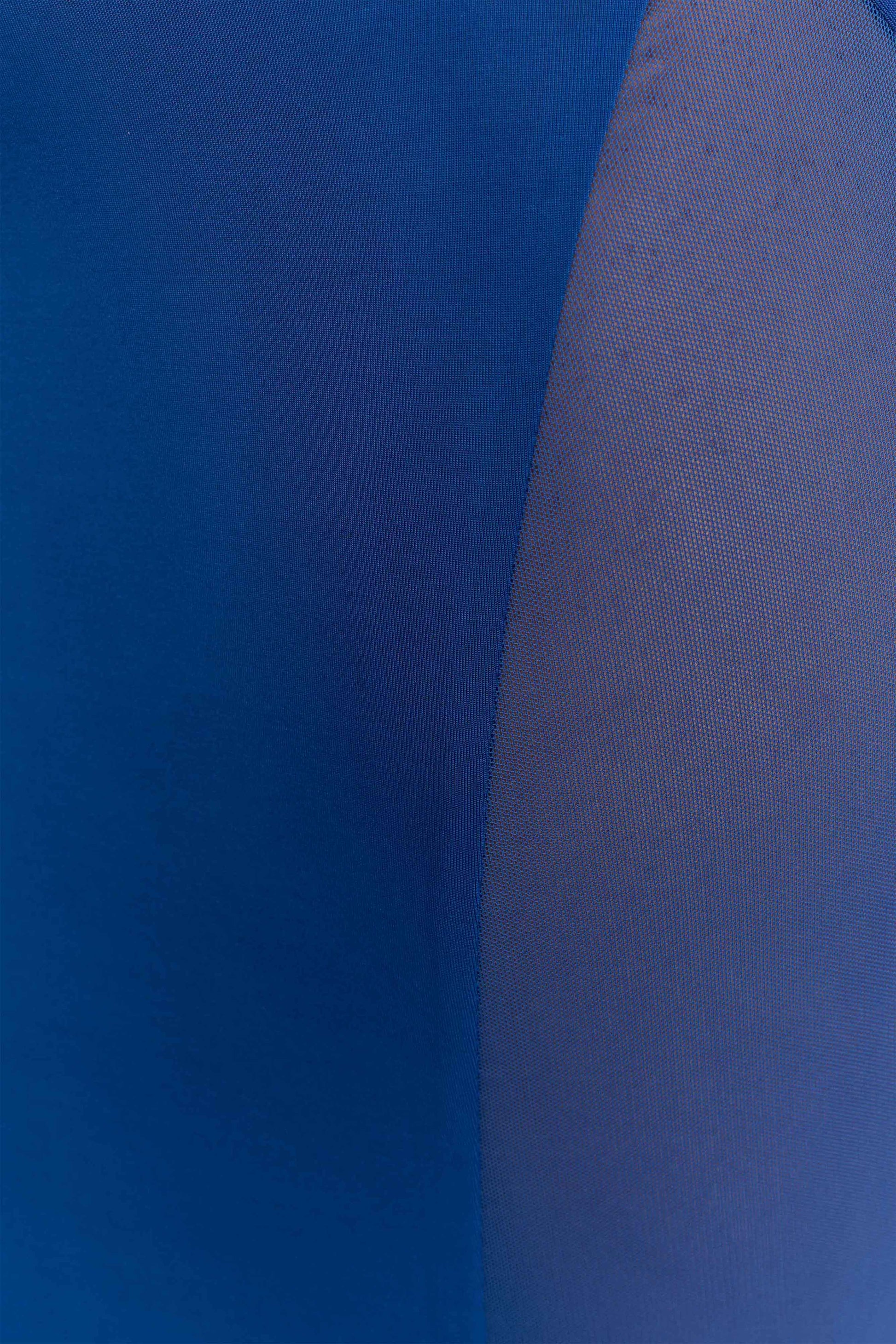 Wyatt Slinky And Mesh Maxi Dress - Cobalt Blue | MESHKI US Wyatt Slinky And Mesh Maxi Dress - Cobalt Blue | MESHKI US