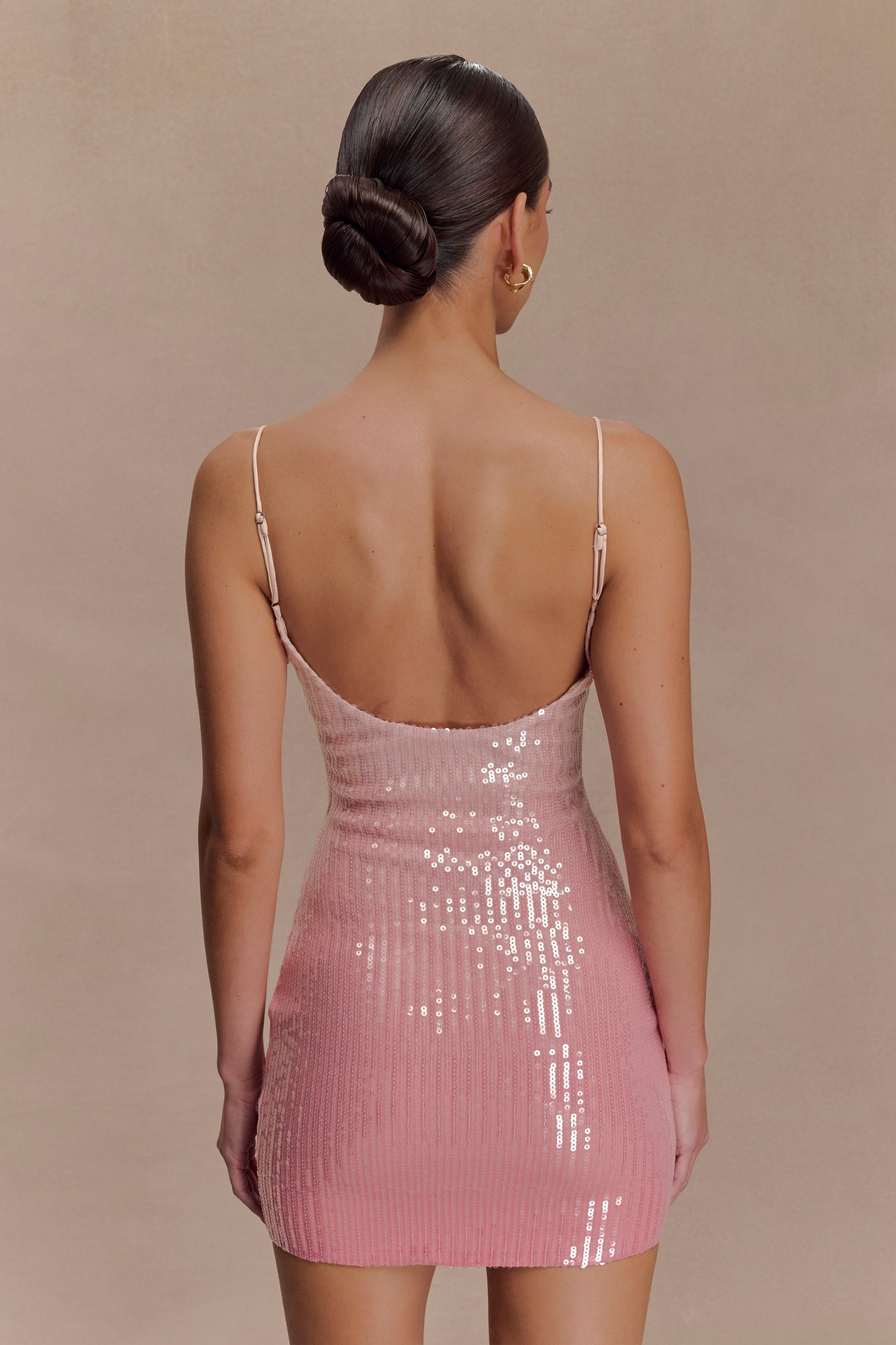 Mora Sequin Mini Dress - Ombre Pink #6