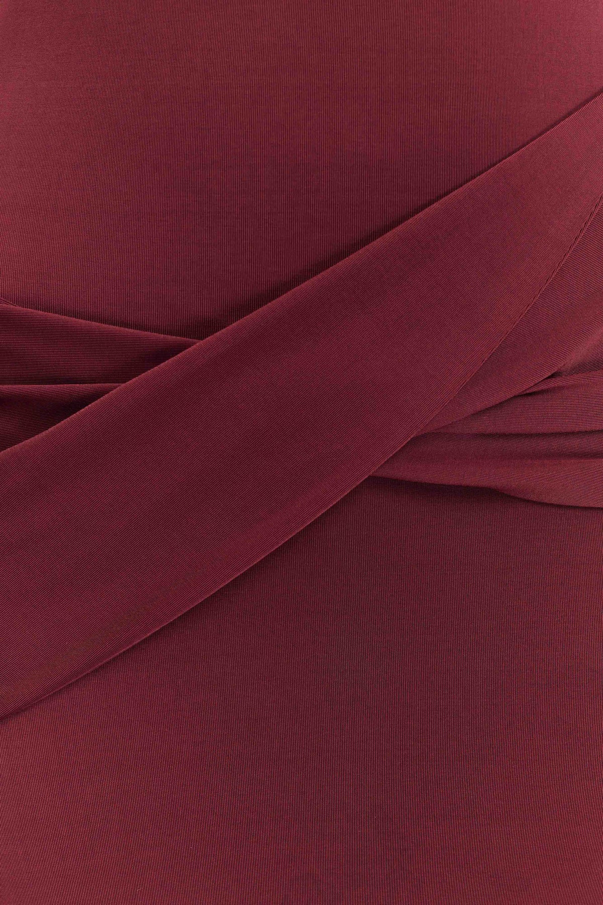 Henley Slinky Drape Maxi Dress - Wine