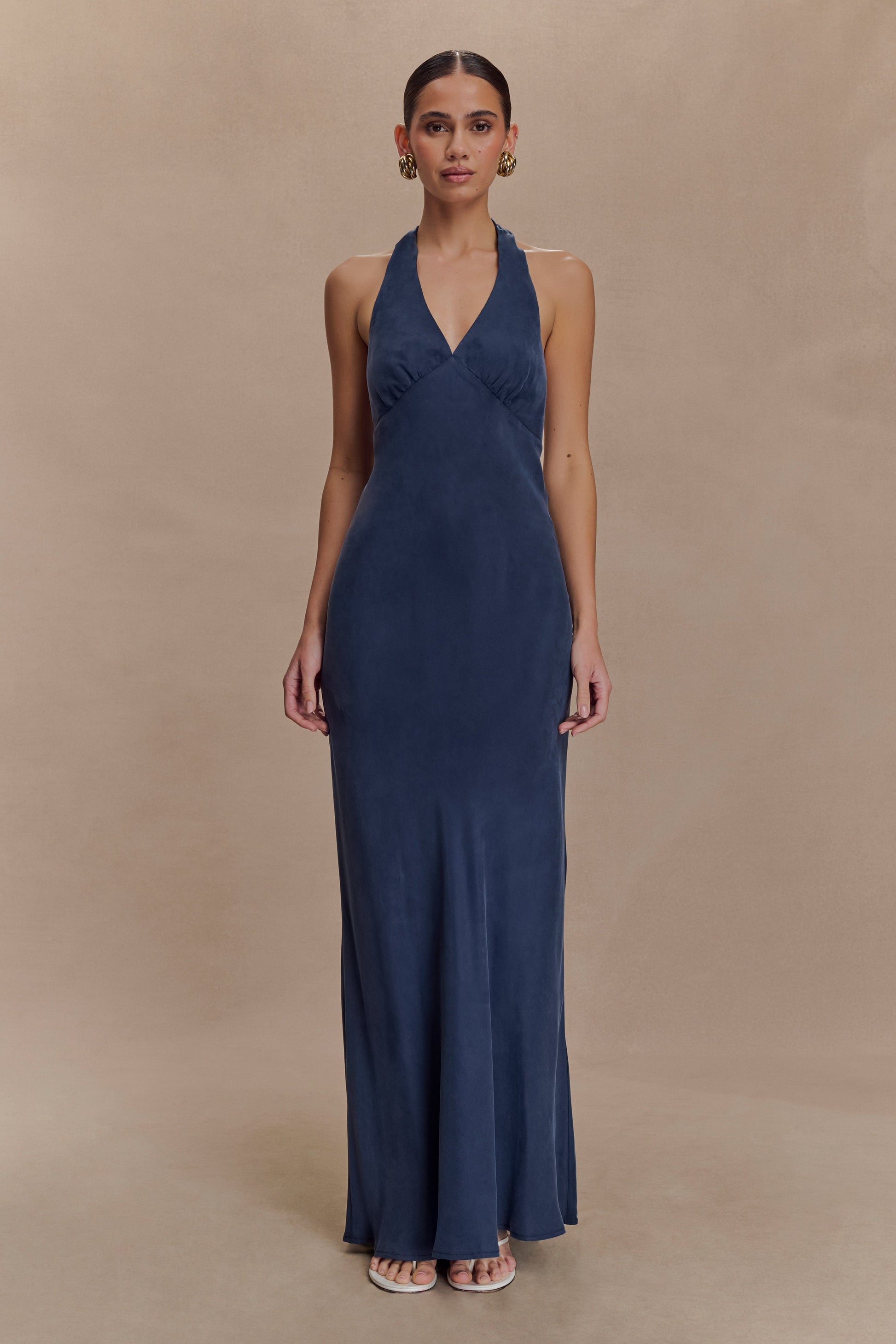 Louisiana Halter Maxi Dress / Navy | MESHKI | XL Louisiana Halter Maxi Dress / Navy | MESHKI | XL