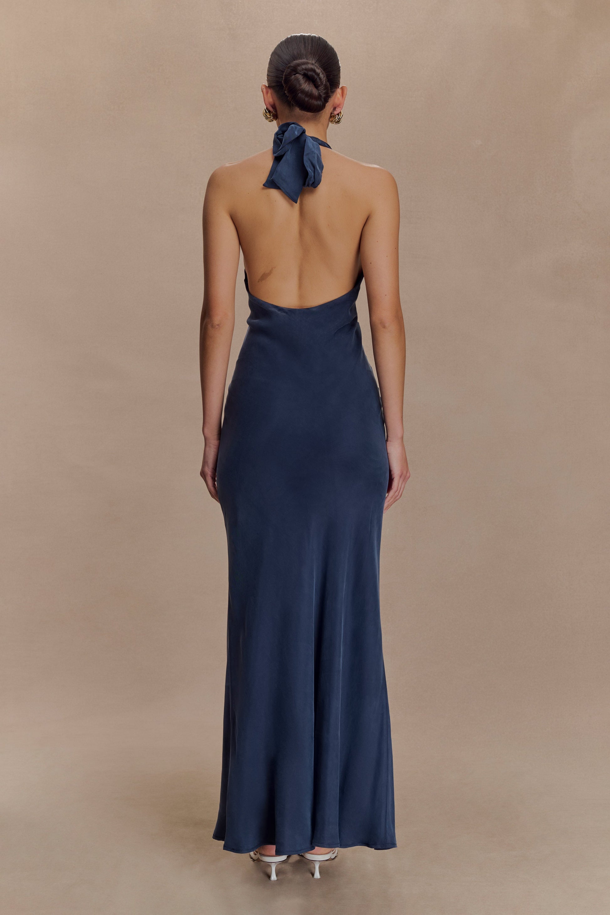 Louisiana Halter Maxi Dress / Navy | MESHKI