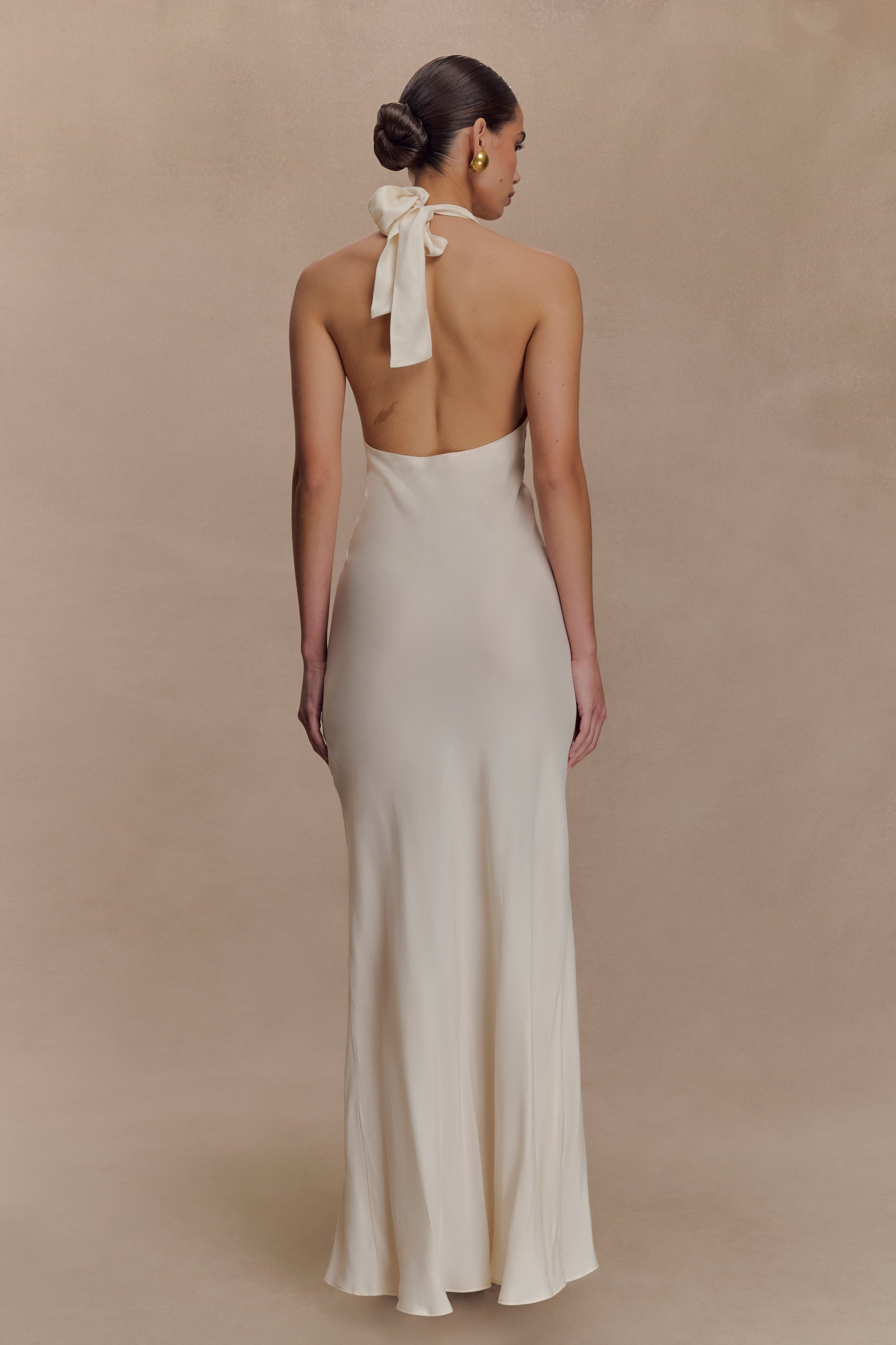 Louisiana Halter Maxi Dress / Ivory | MESHKI Louisiana Halter Maxi Dress / Ivory | MESHKI