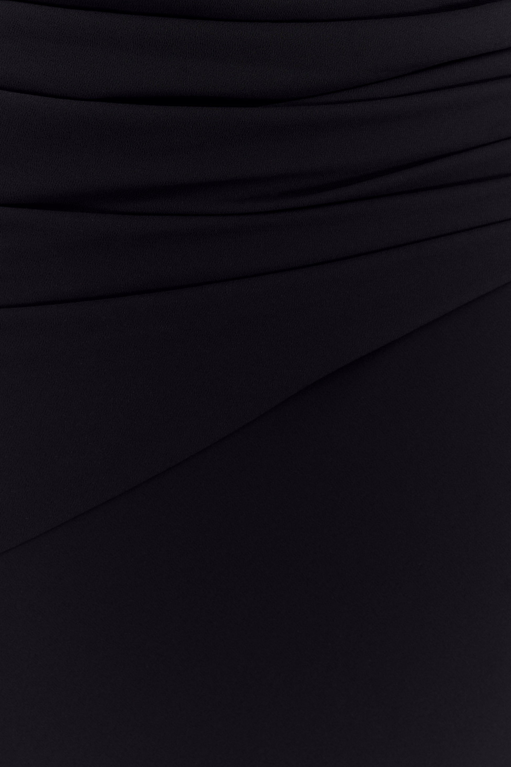 Giulia Chiffon Draped Maxi Dress - Black | MESHKI US Giulia Chiffon Draped Maxi Dress - Black | MESHKI US
