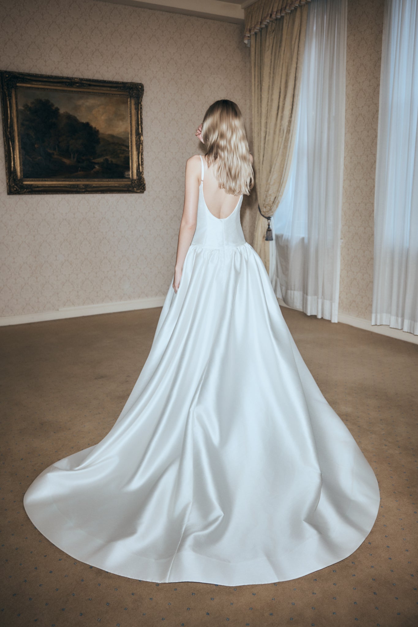 Carol Taffeta Maxi Gown / Ivory | MESHKI | XS Carol Taffeta Maxi Gown / Ivory | MESHKI | XS