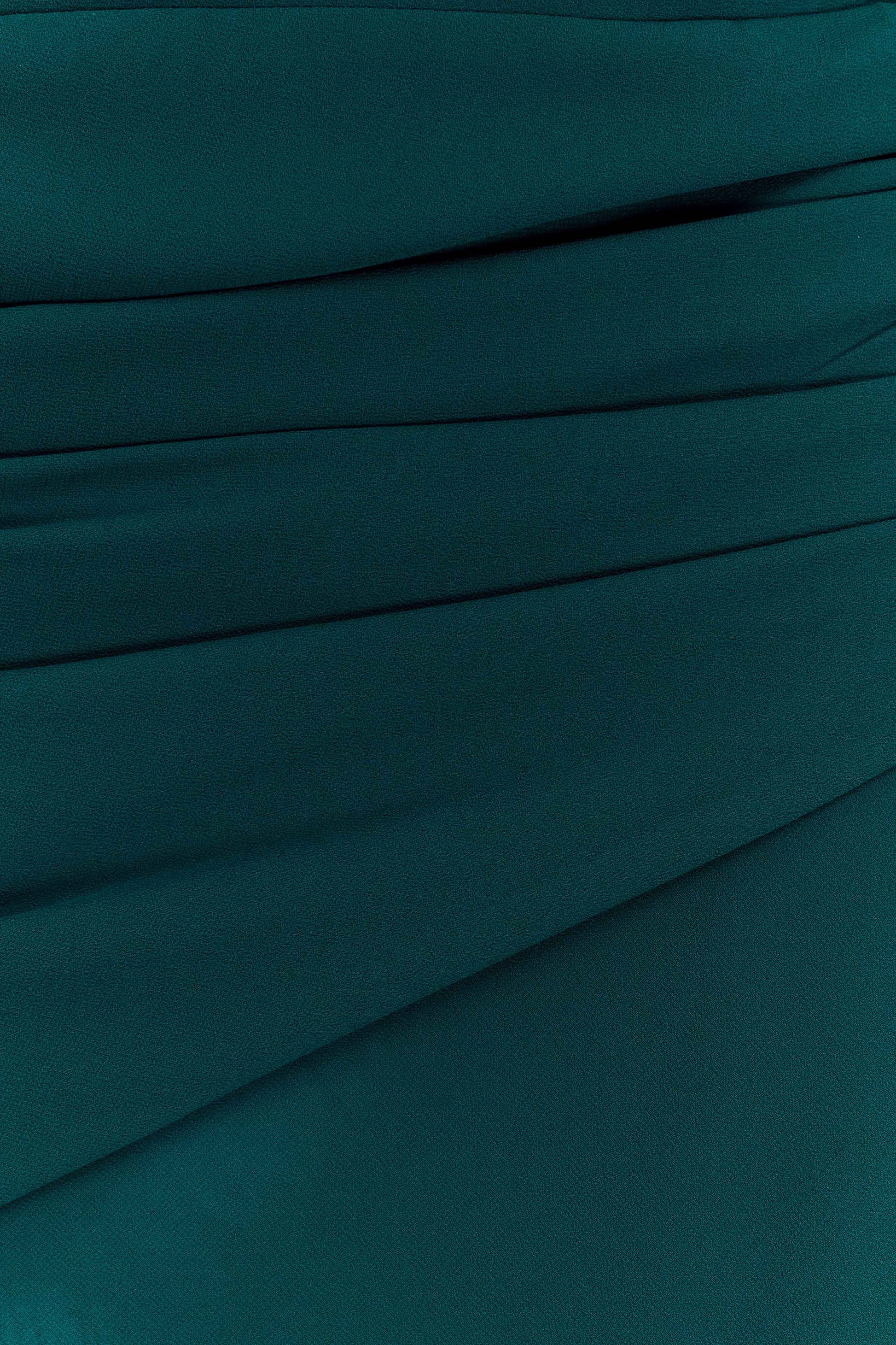 Giulia Chiffon Draped Mini Dress - Dark Emerald | MESHKI US Giulia Chiffon Draped Mini Dress - Dark Emerald | MESHKI US