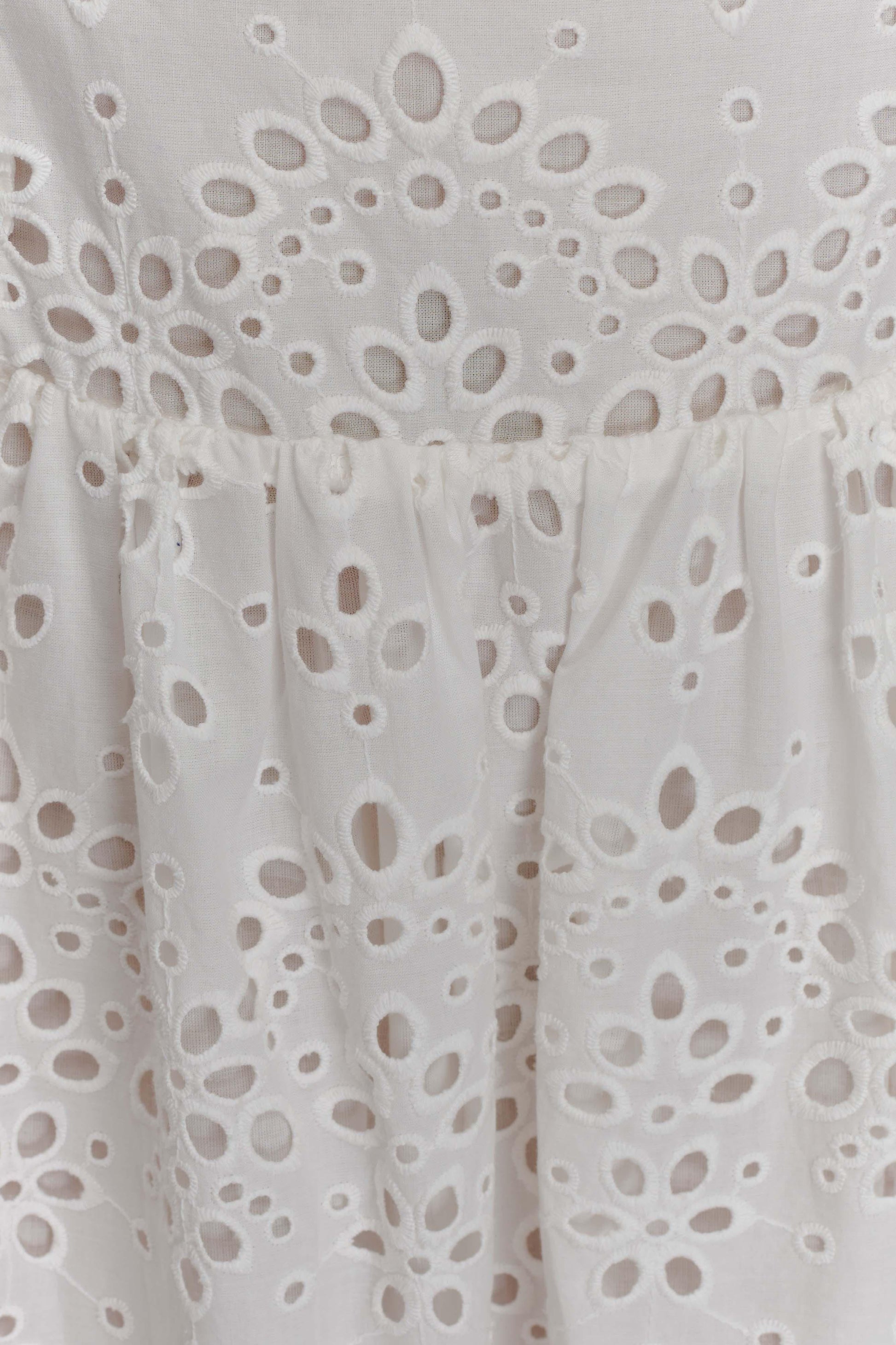 Maureen Broderie Strapless Maxi Dress - White #5