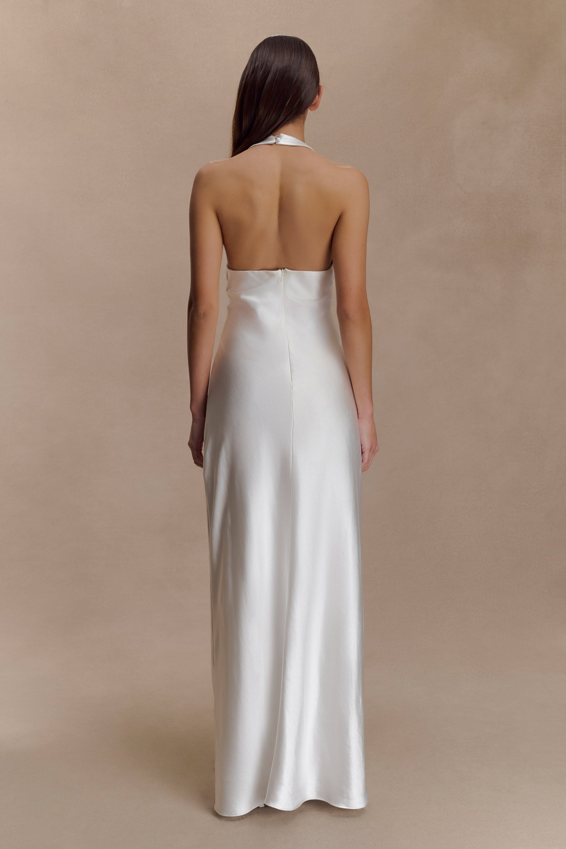 Alice Satin Halter Maxi Dress