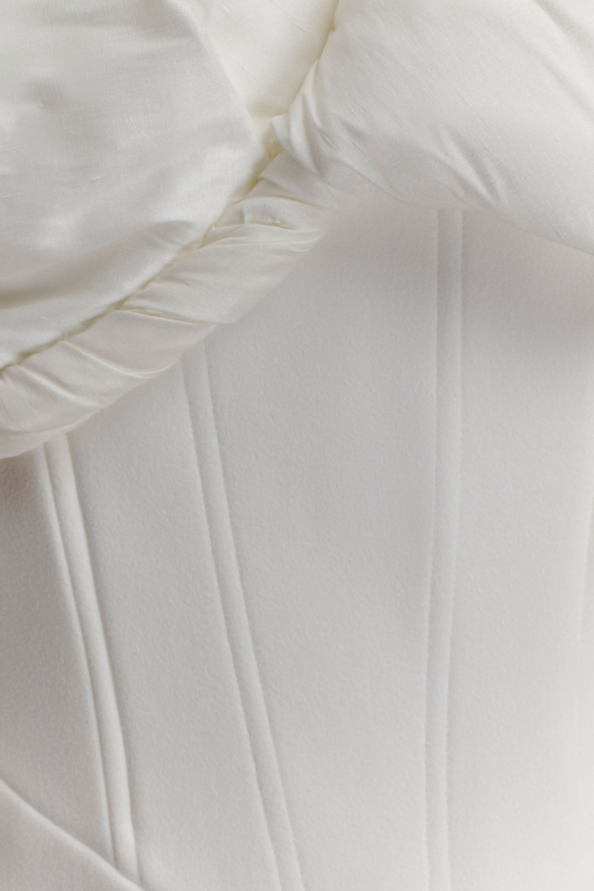 Aphrodite Off Shoulder Crepe Mini Dress / Ivory | Meshki | XL Aphrodite Off Shoulder Crepe Mini Dress / Ivory | Meshki | XL