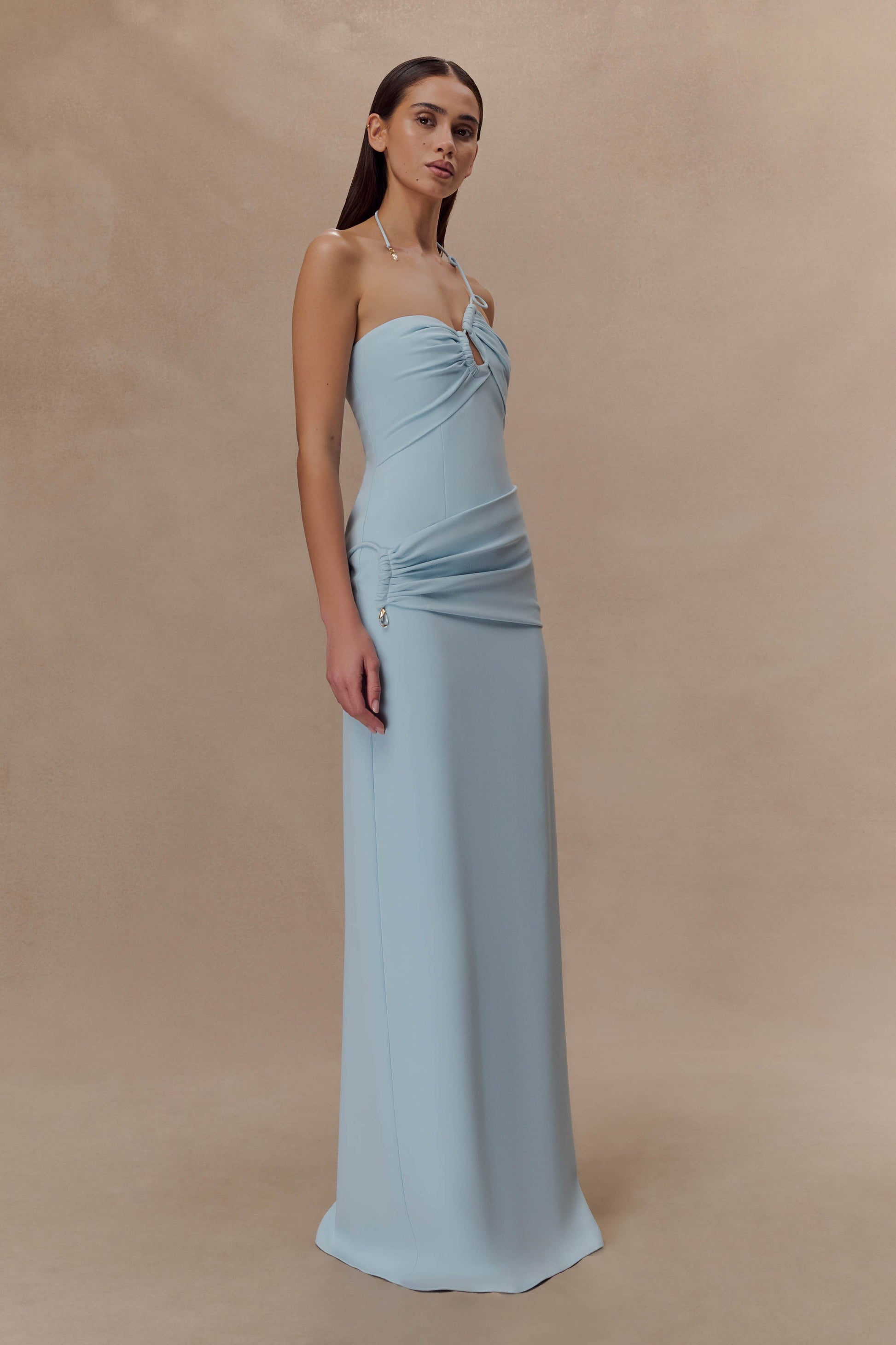 Lalia Teardrop Maxi Dress / Powder Blue | MESHKI