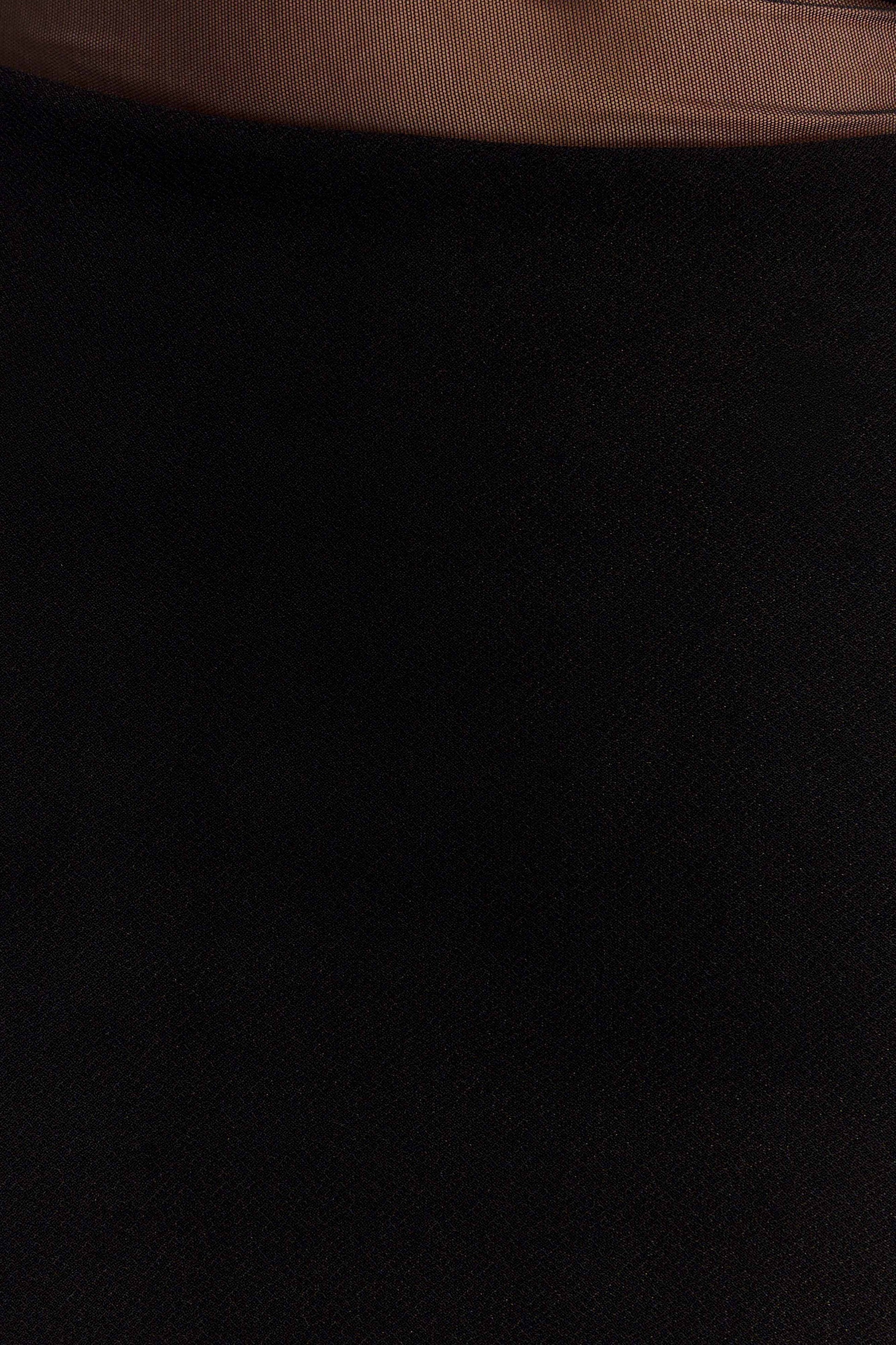 Vashti Cut Out Mesh Maxi Dress - Black #6