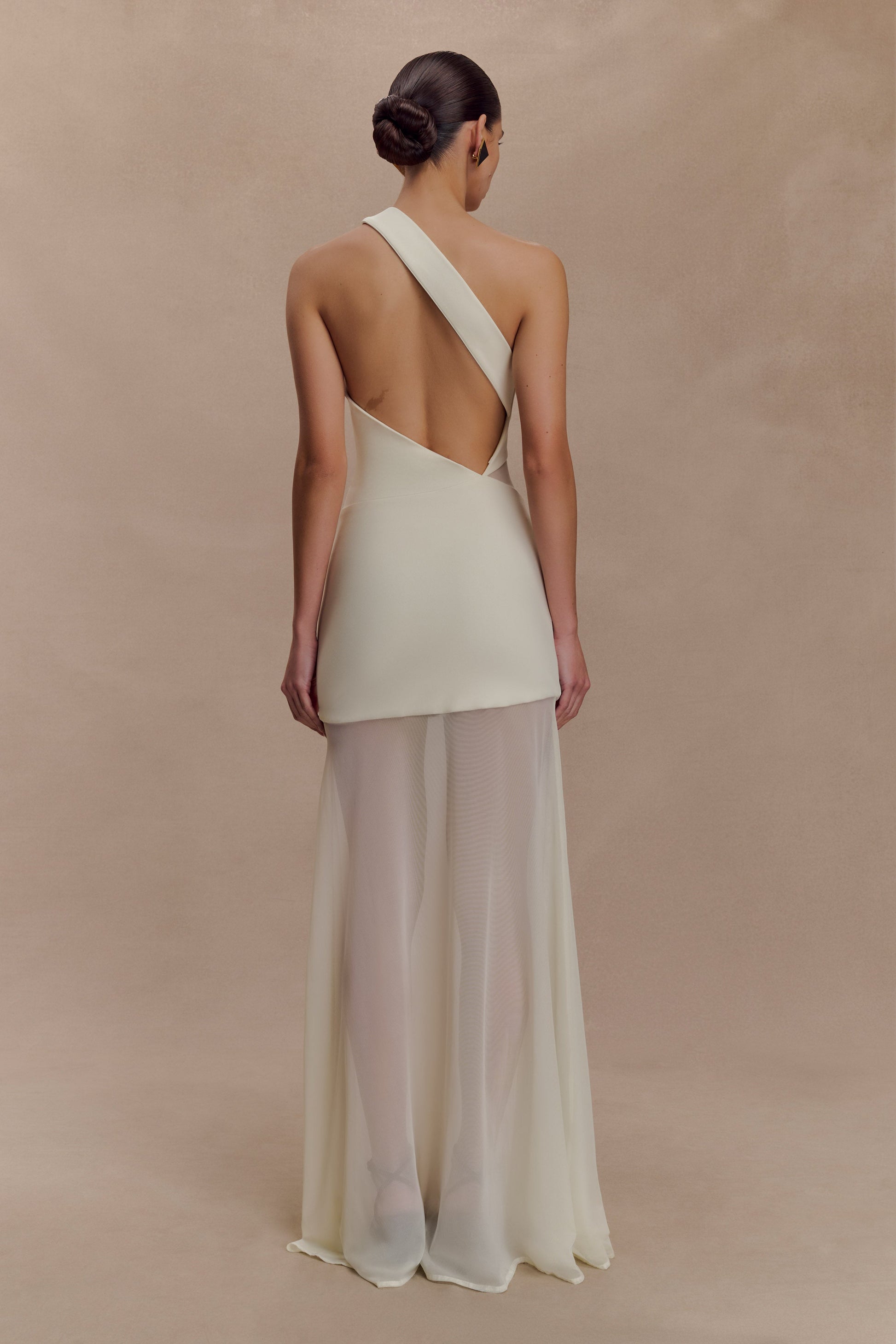 Vashti Cut Out Mesh Maxi Dress / Ivory | MESHKI | S Vashti Cut Out Mesh Maxi Dress / Ivory | MESHKI | S