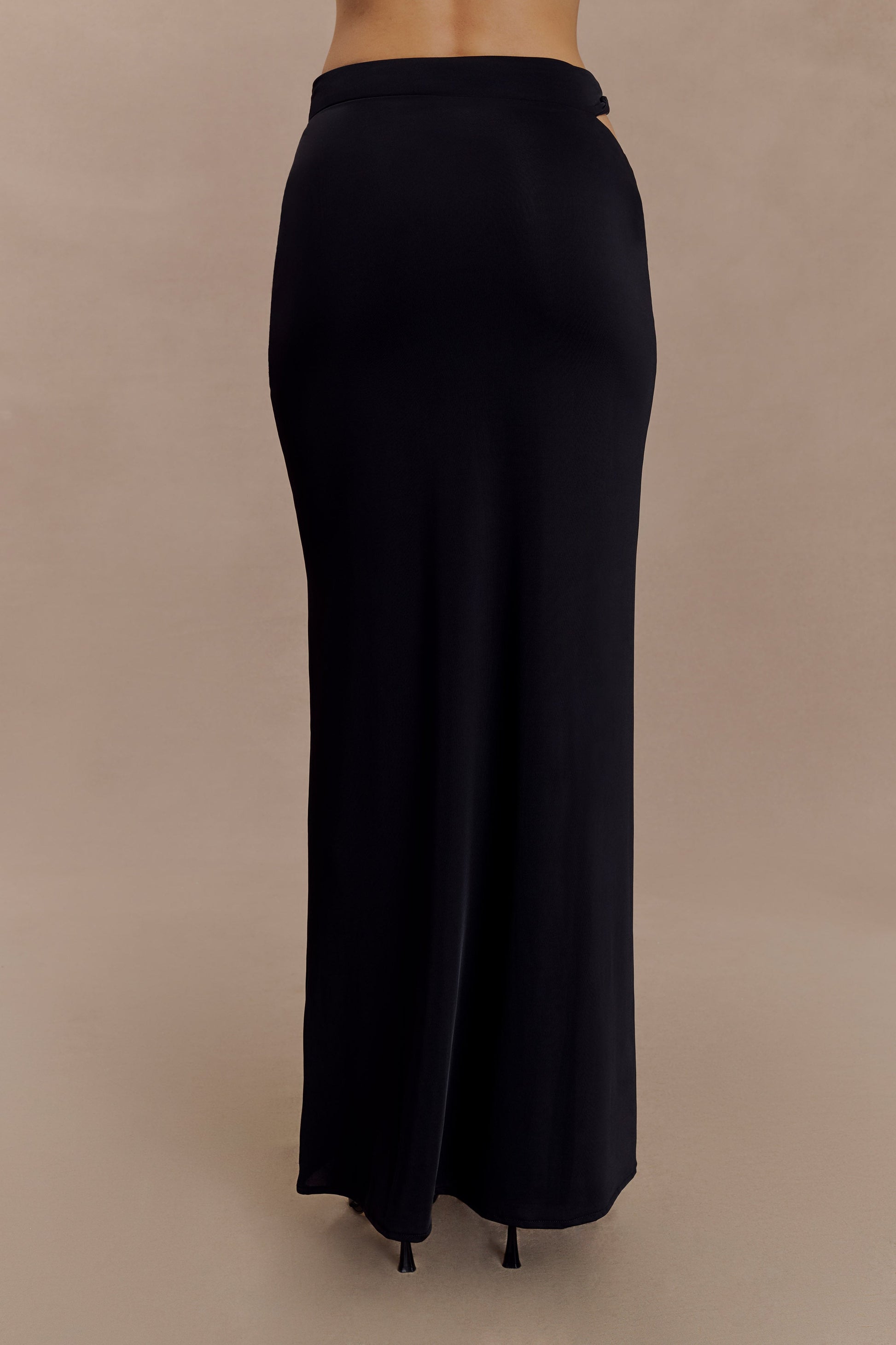 Haven Slinky Twist Midi Skirt - Black #6