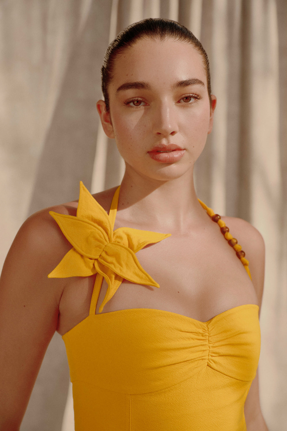 Reyes Cotton Floral Mini Dress - Butterscotch #2