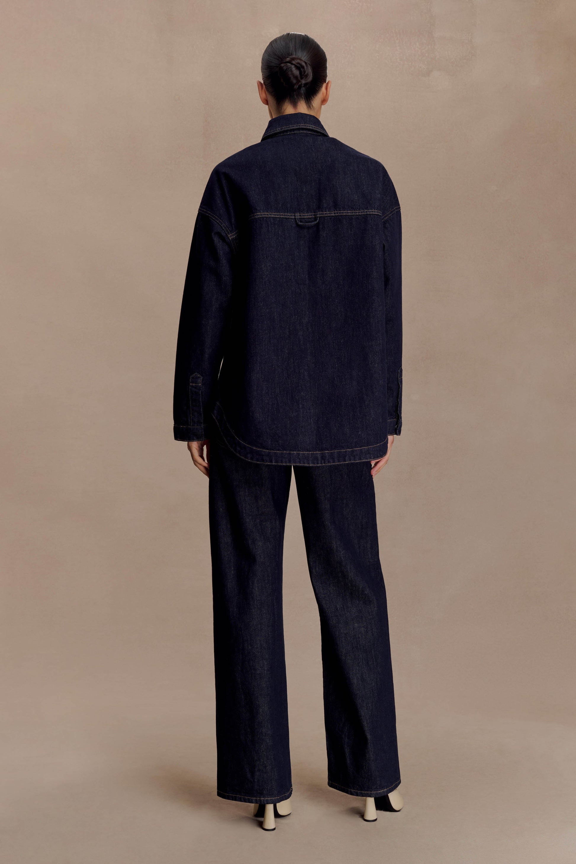 Lioda Oversized Denim Shirt / Washed Indigo Blue | MESHKI Lioda Oversized Denim Shirt / Washed Indigo Blue | MESHKI