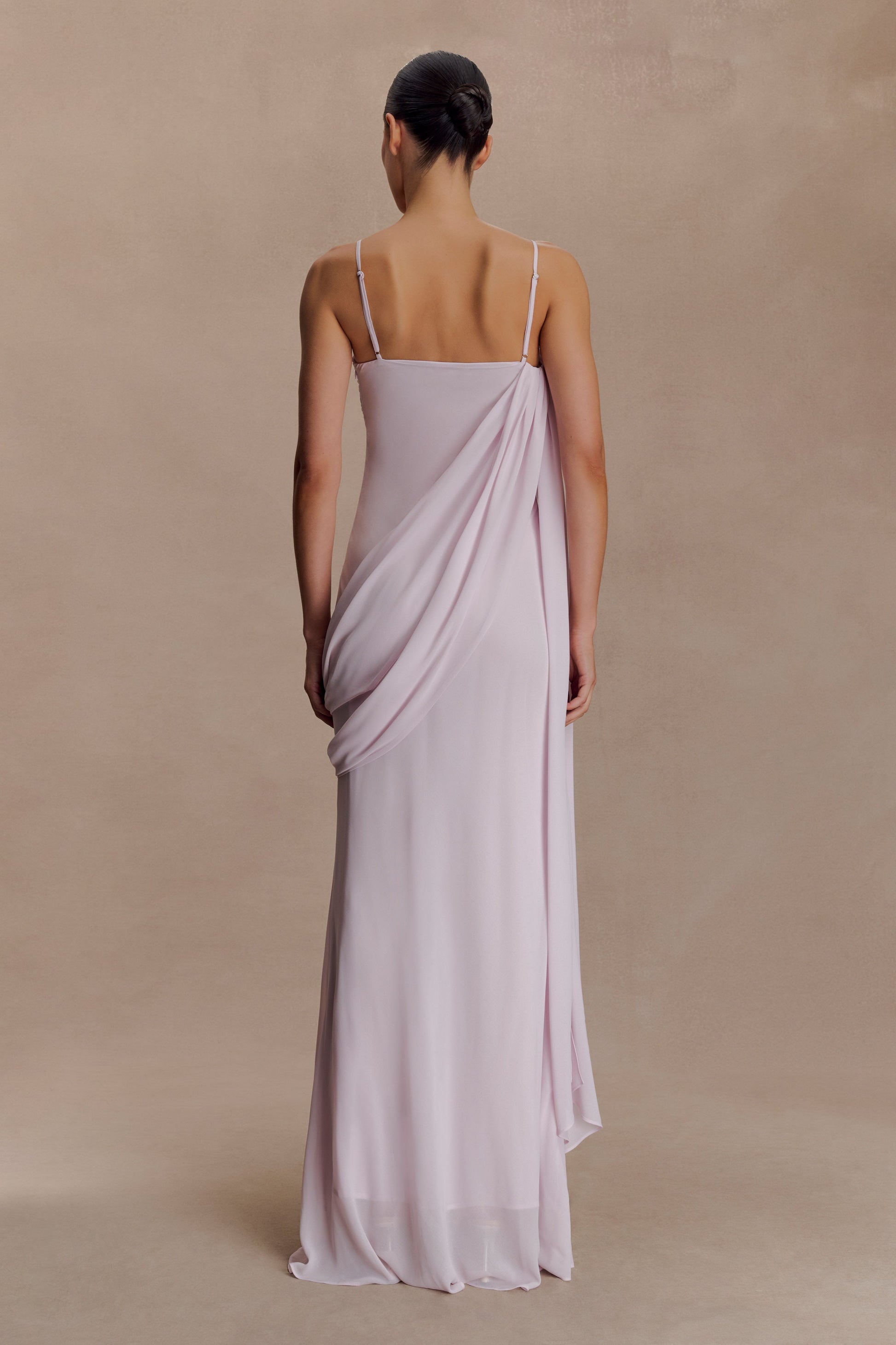 Leena Chiffon Maxi Dress / Light Lilac | MESHKI | XXL Leena Chiffon Maxi Dress / Light Lilac | MESHKI | XXL