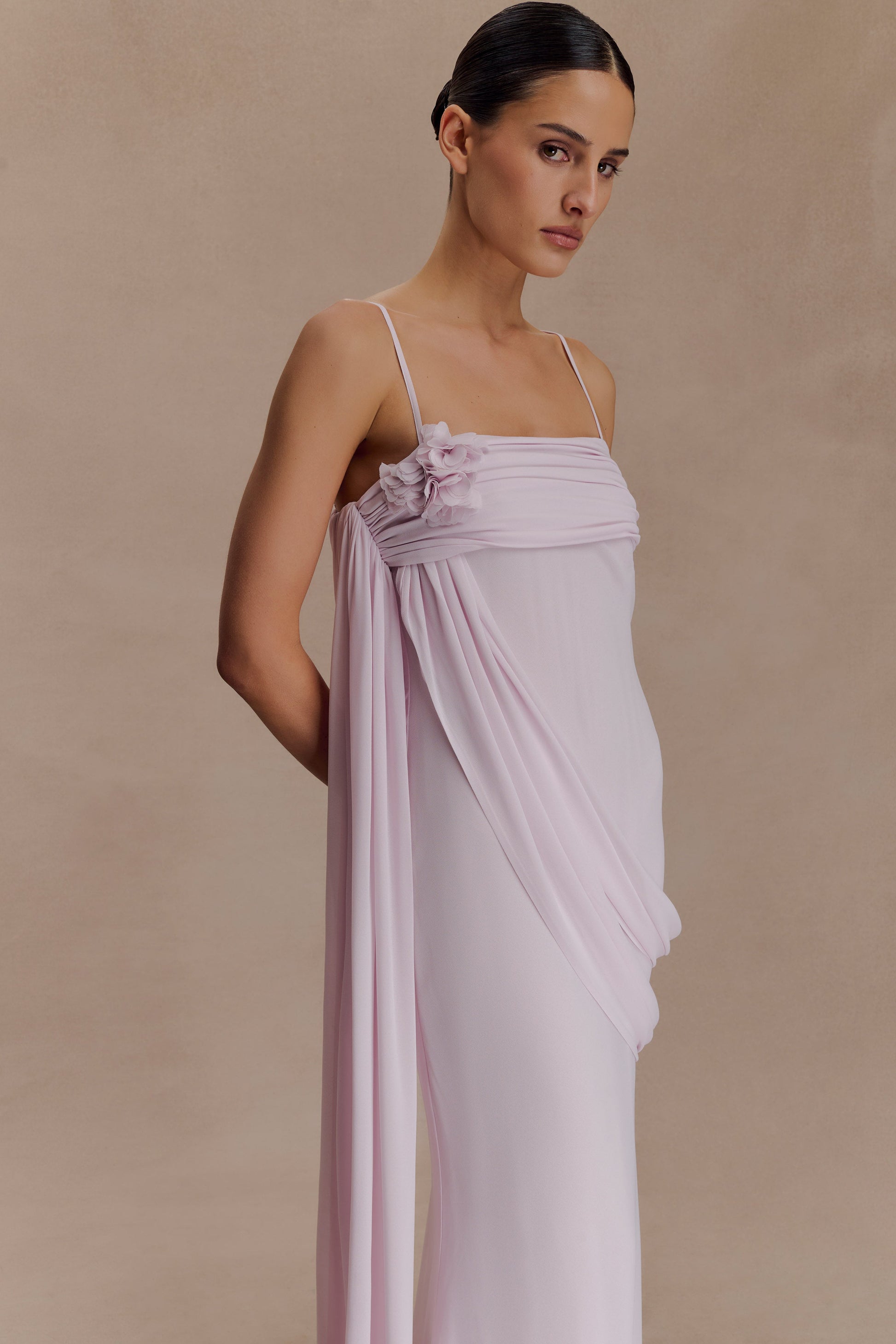 Leena Chiffon Maxi Dress / Light Lilac | MESHKI Leena Chiffon Maxi Dress / Light Lilac | MESHKI