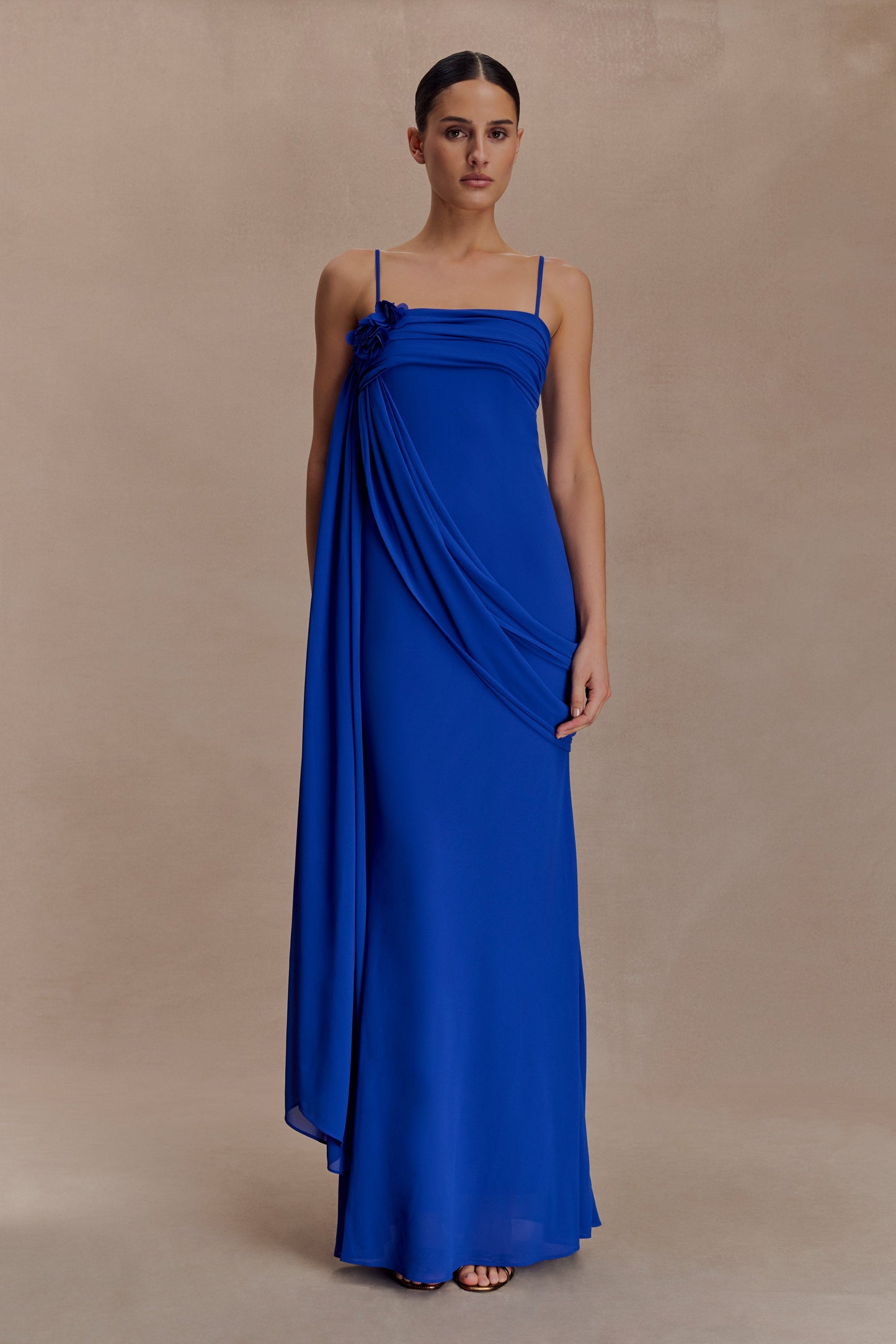 Leena Chiffon Maxi Dress - Cobalt