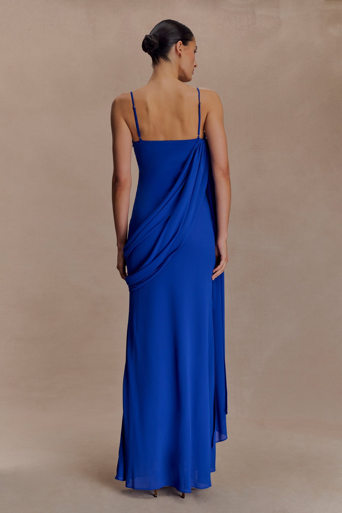 Leena Chiffon Maxi Dress / Cobalt | MESHKI
