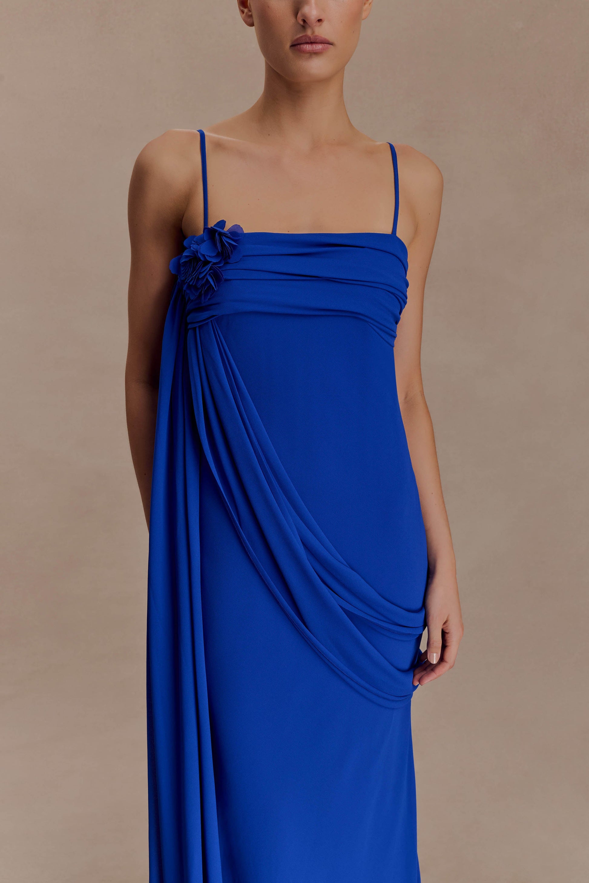 Leena Chiffon Maxi Dress - Cobalt #6