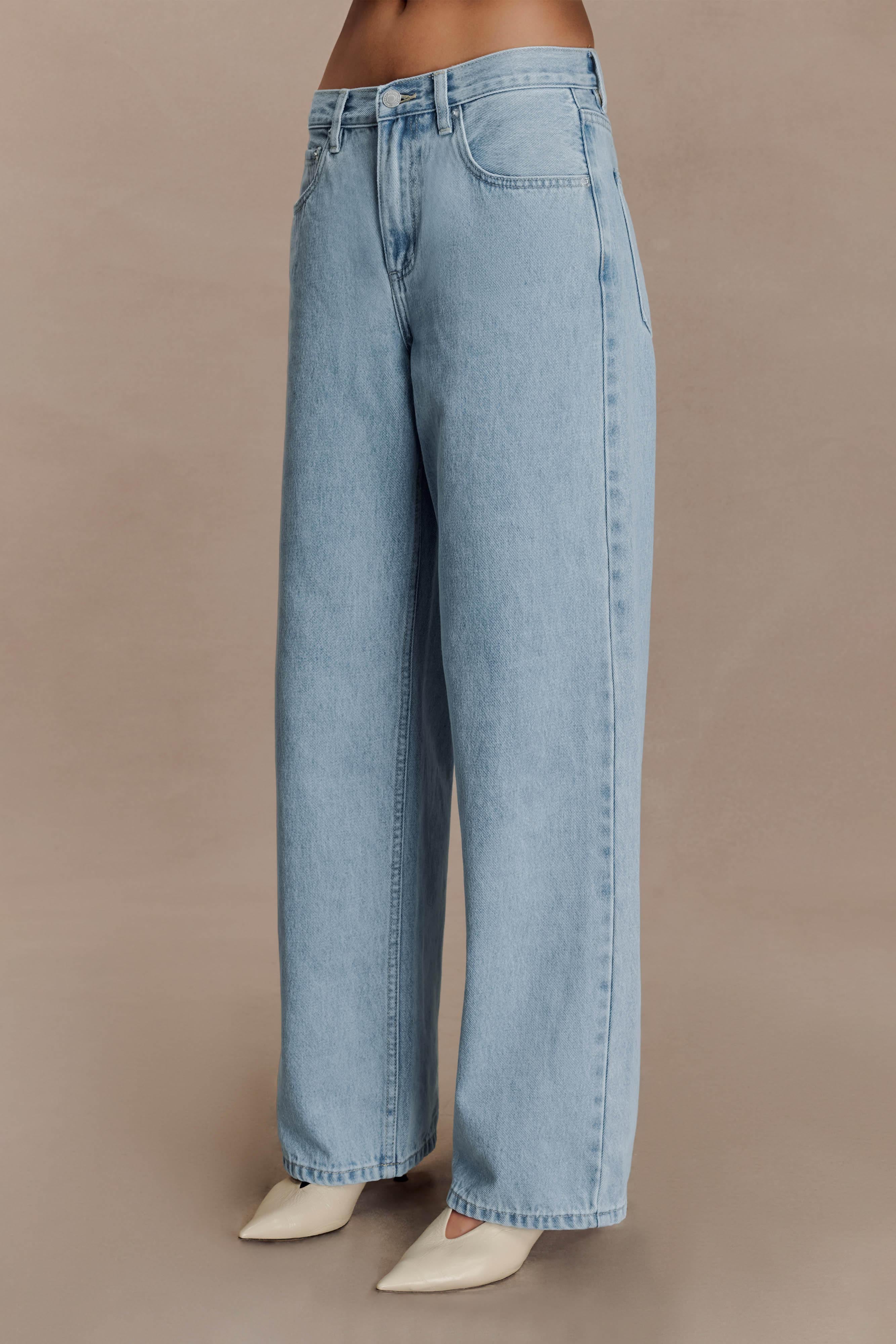 Mannon Mid Rise Denim Jeans - 80'S Blue | MESHKI US