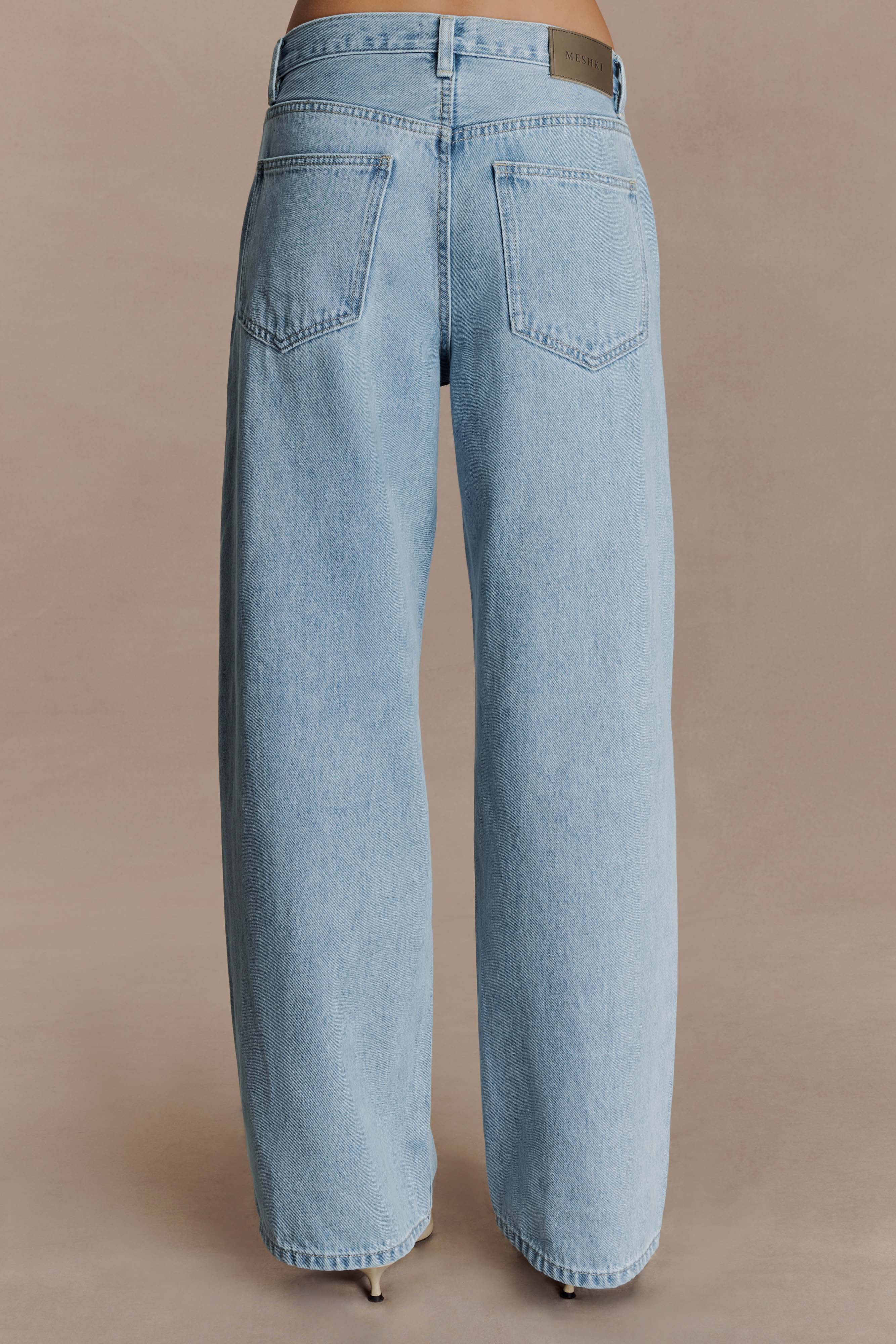 Mannon Mid Rise Denim Jeans - 80'S Blue | MESHKI US